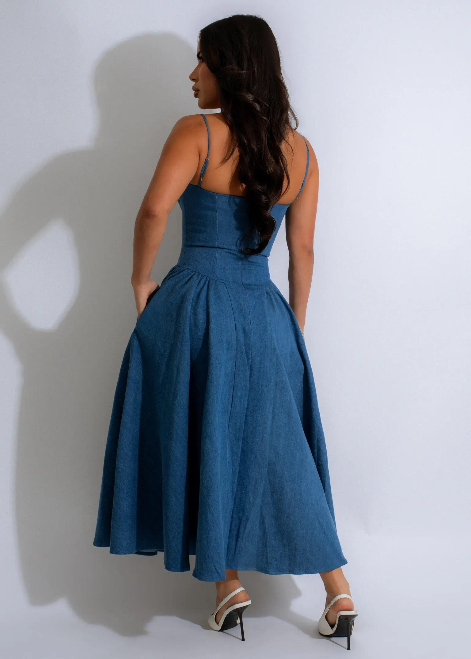 Indigo Dream Midi Dress Denim