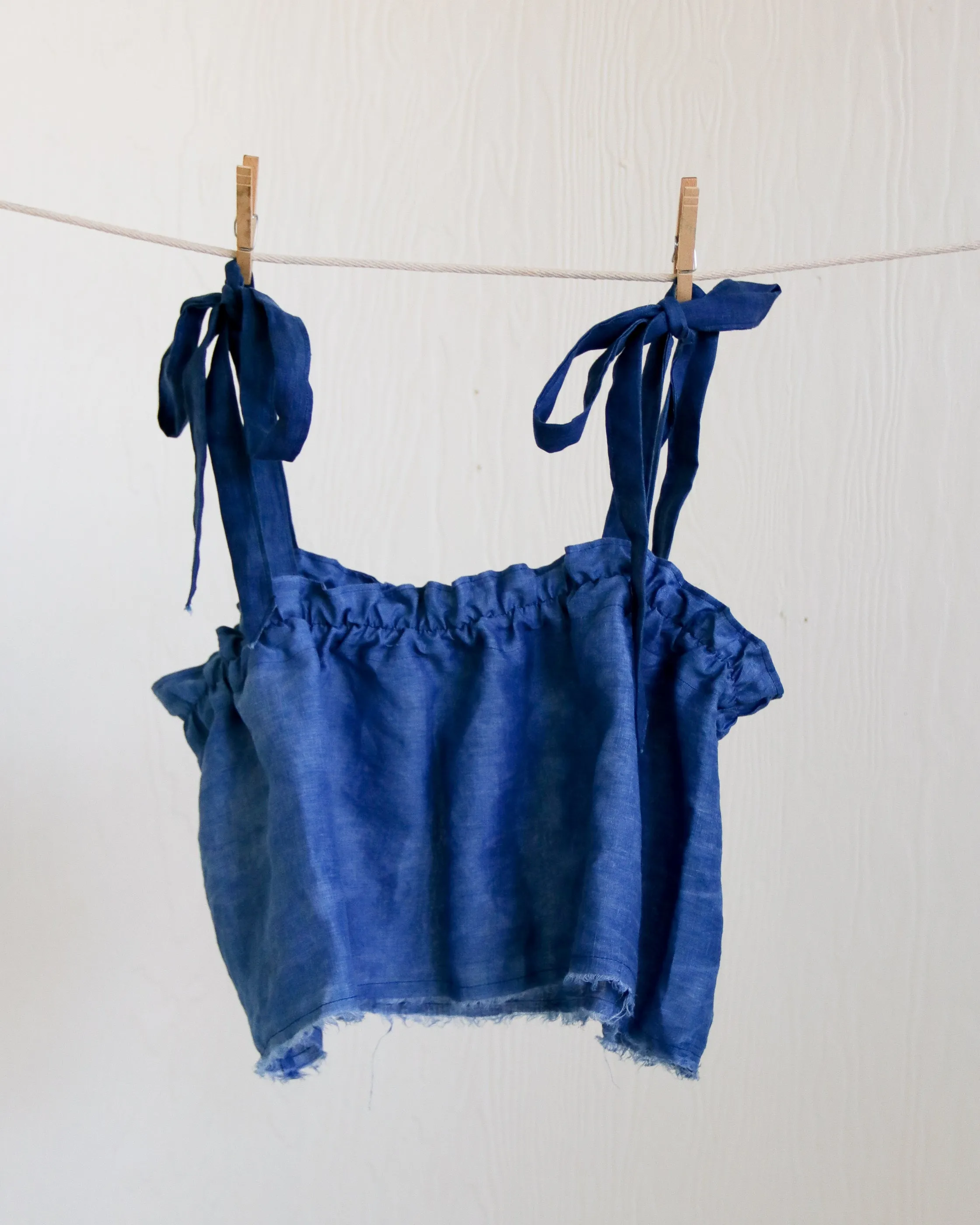 Indigo Linen Naturally Dyed Tank Top