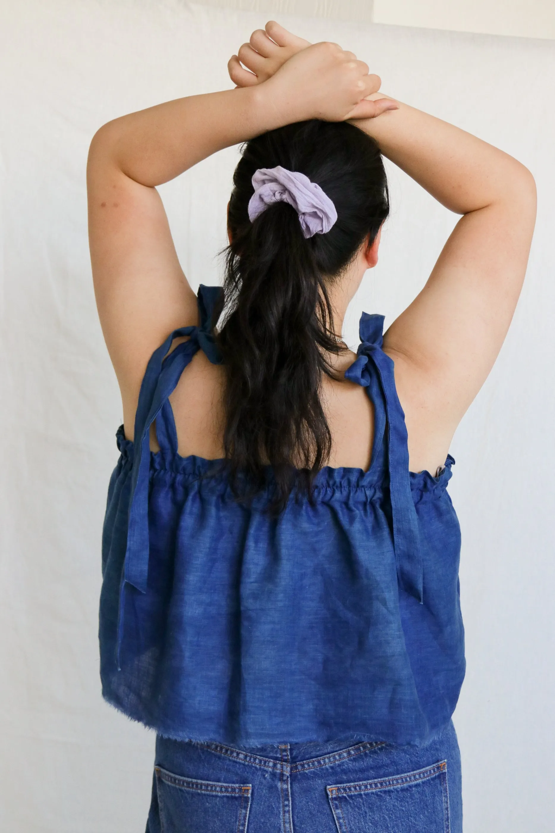 Indigo Linen Naturally Dyed Tank Top