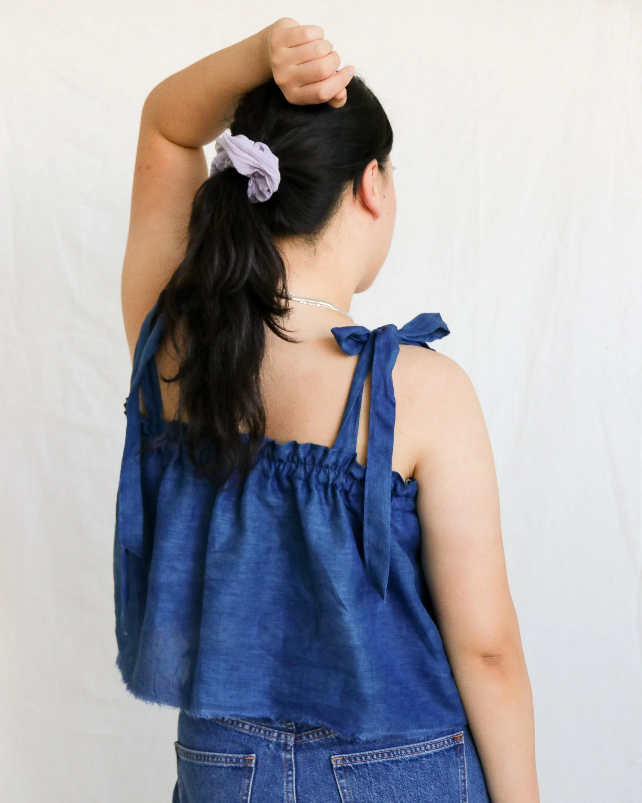 Indigo Linen Naturally Dyed Tank Top