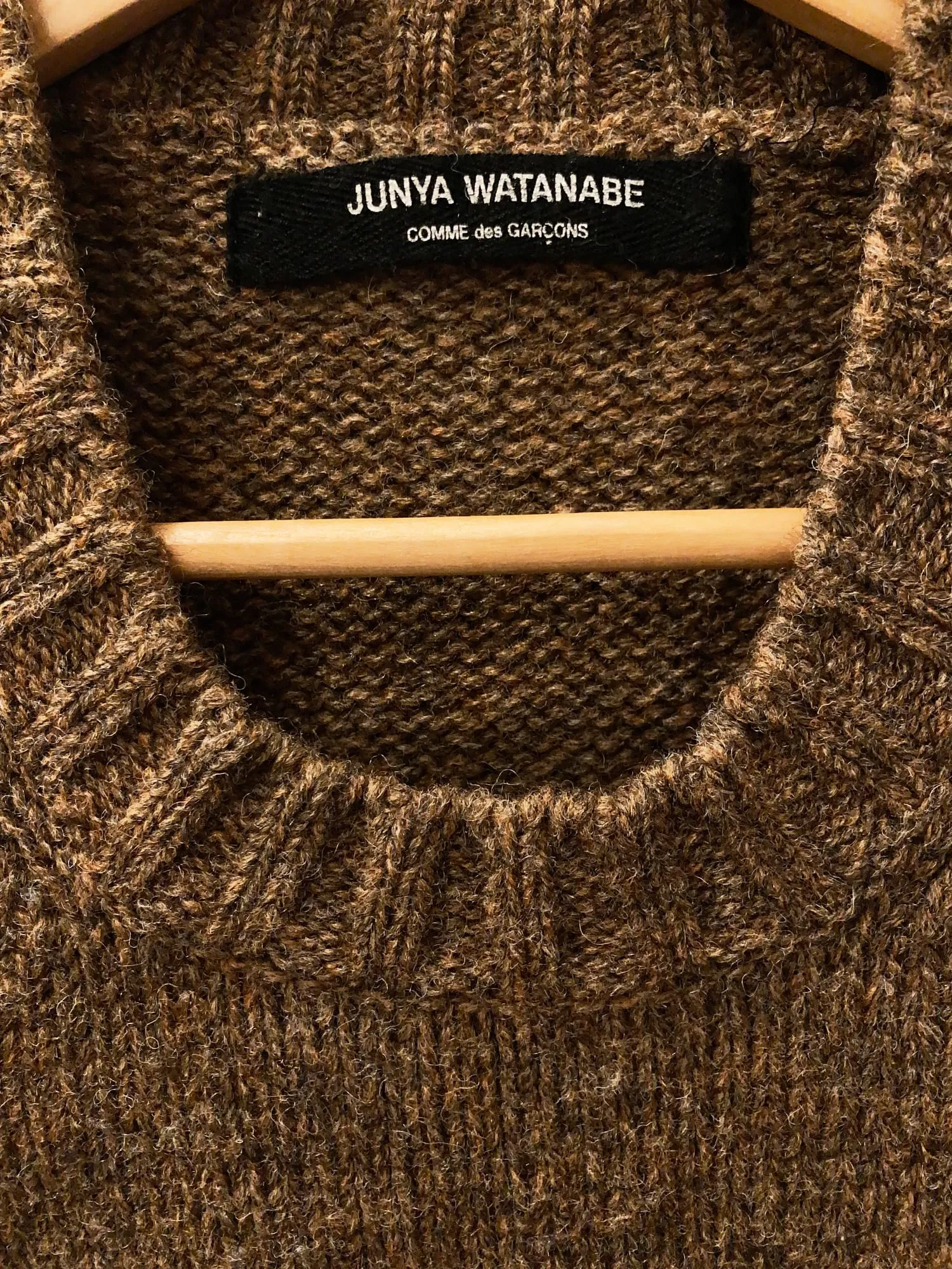 Junya Watanabe Comme des Garcons winter 1993 brown wool knitted vest