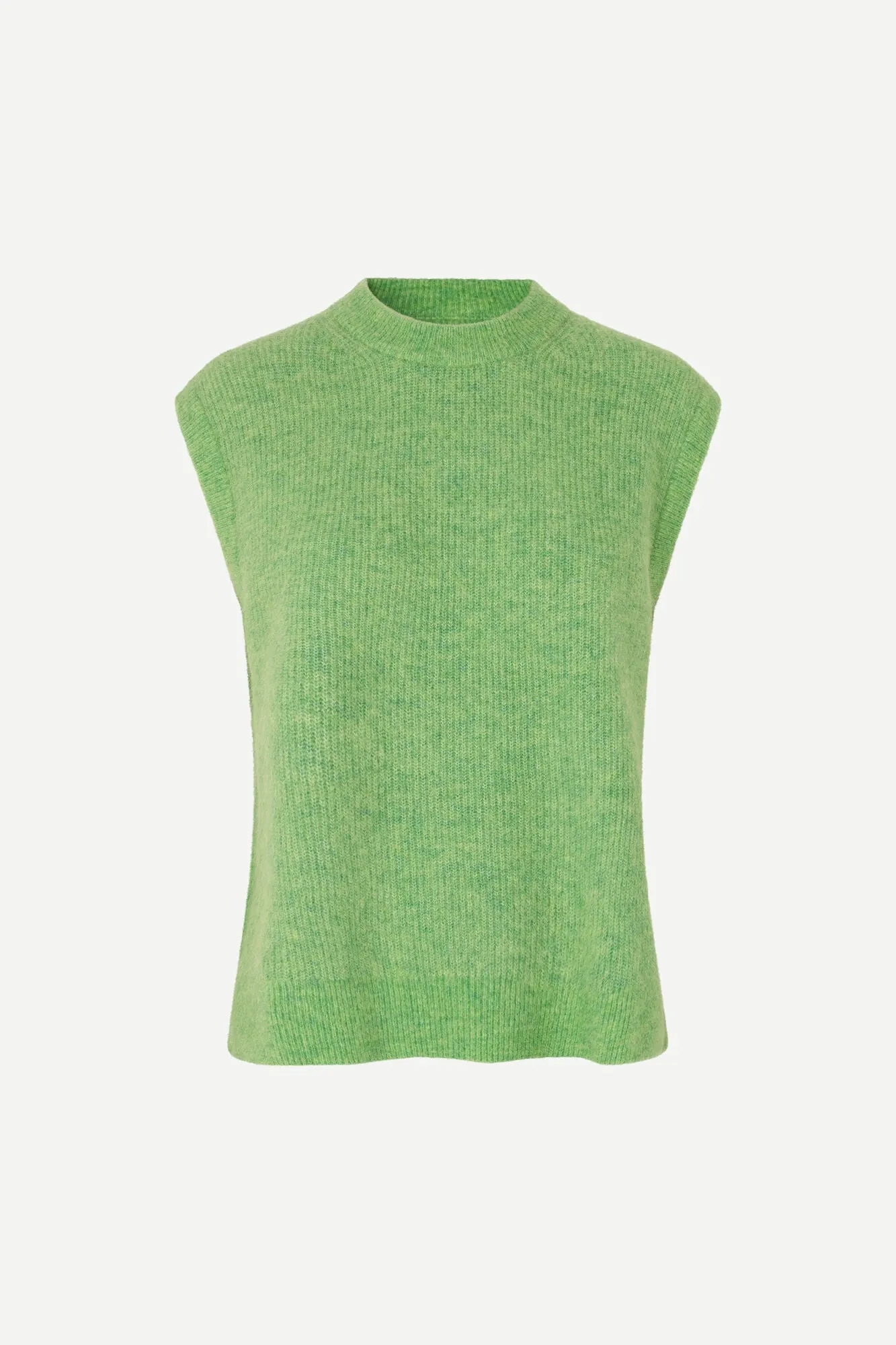 KNITTED VEST IN GREEN