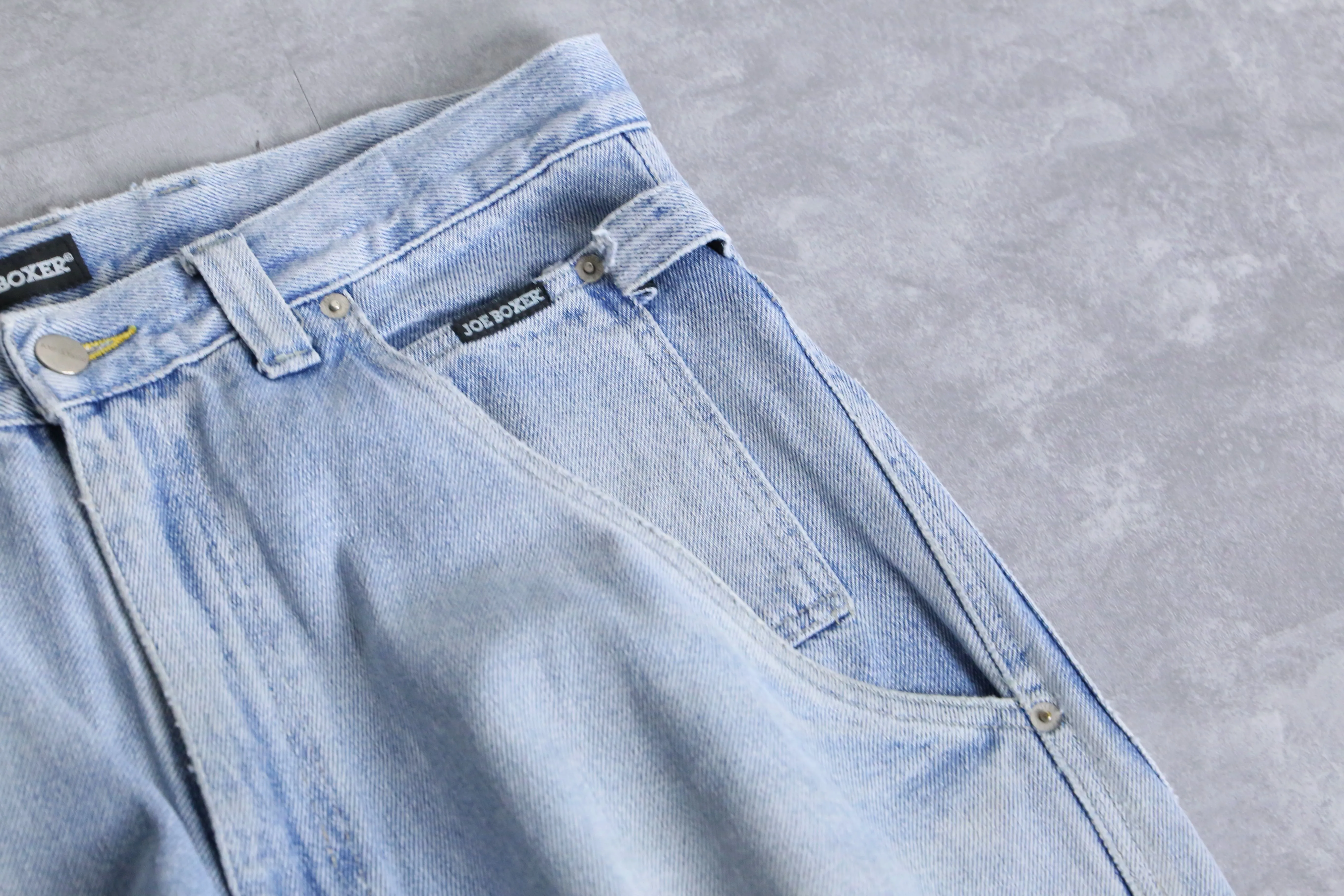 light indigo super buggy denim pants