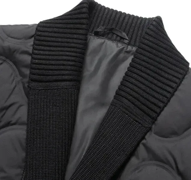 Light Luxury Men's Mid-length Down Jacket Dad Wear Winter jacket