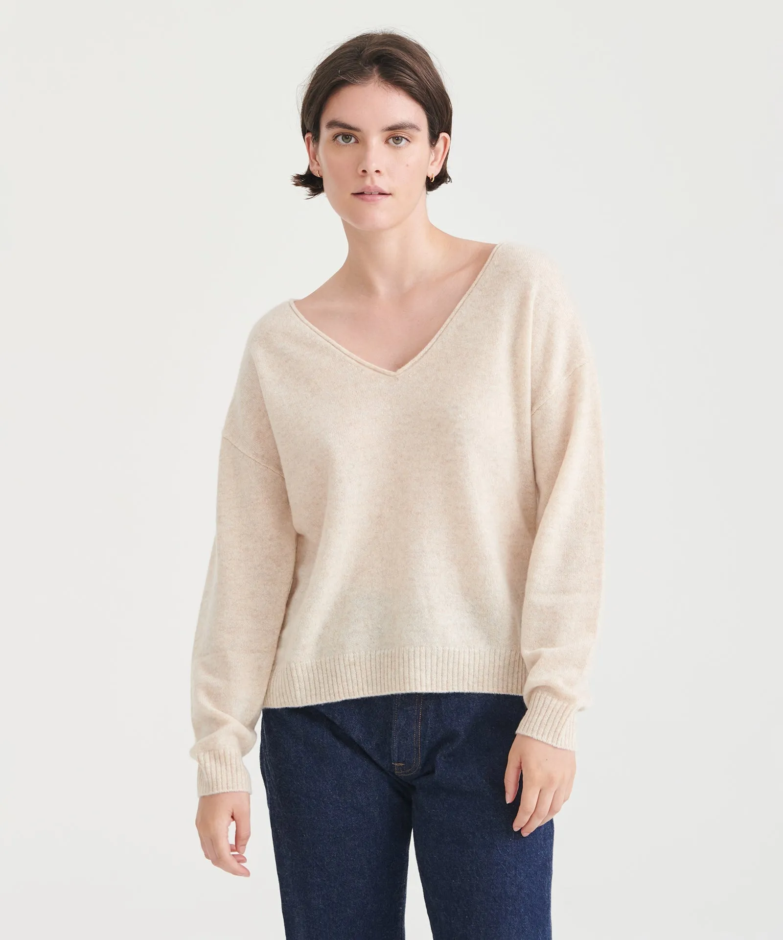 Lightweight Cashmere V-Neck Sweater