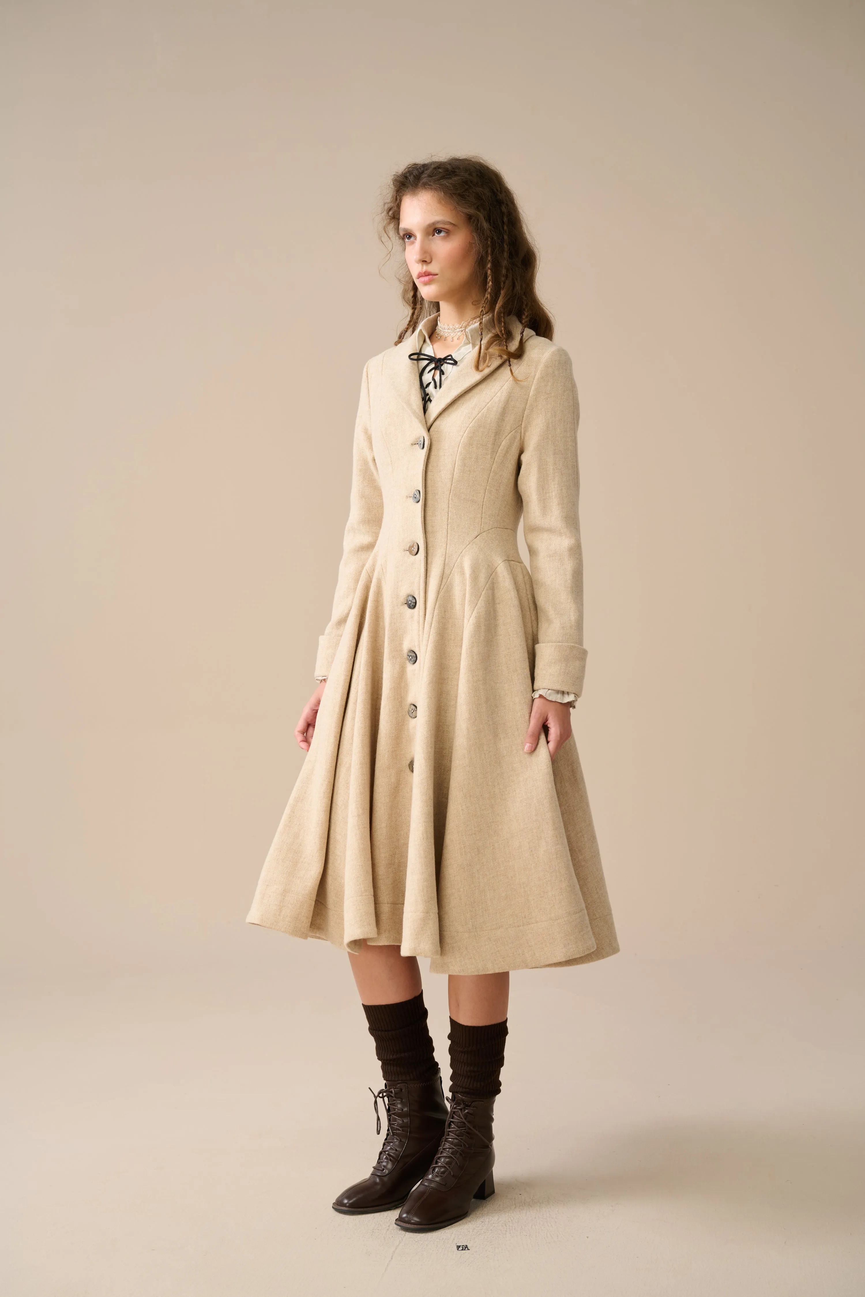 Lila 25 | 100% wool scarf coat