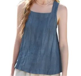 Linen French Sleeveless Top