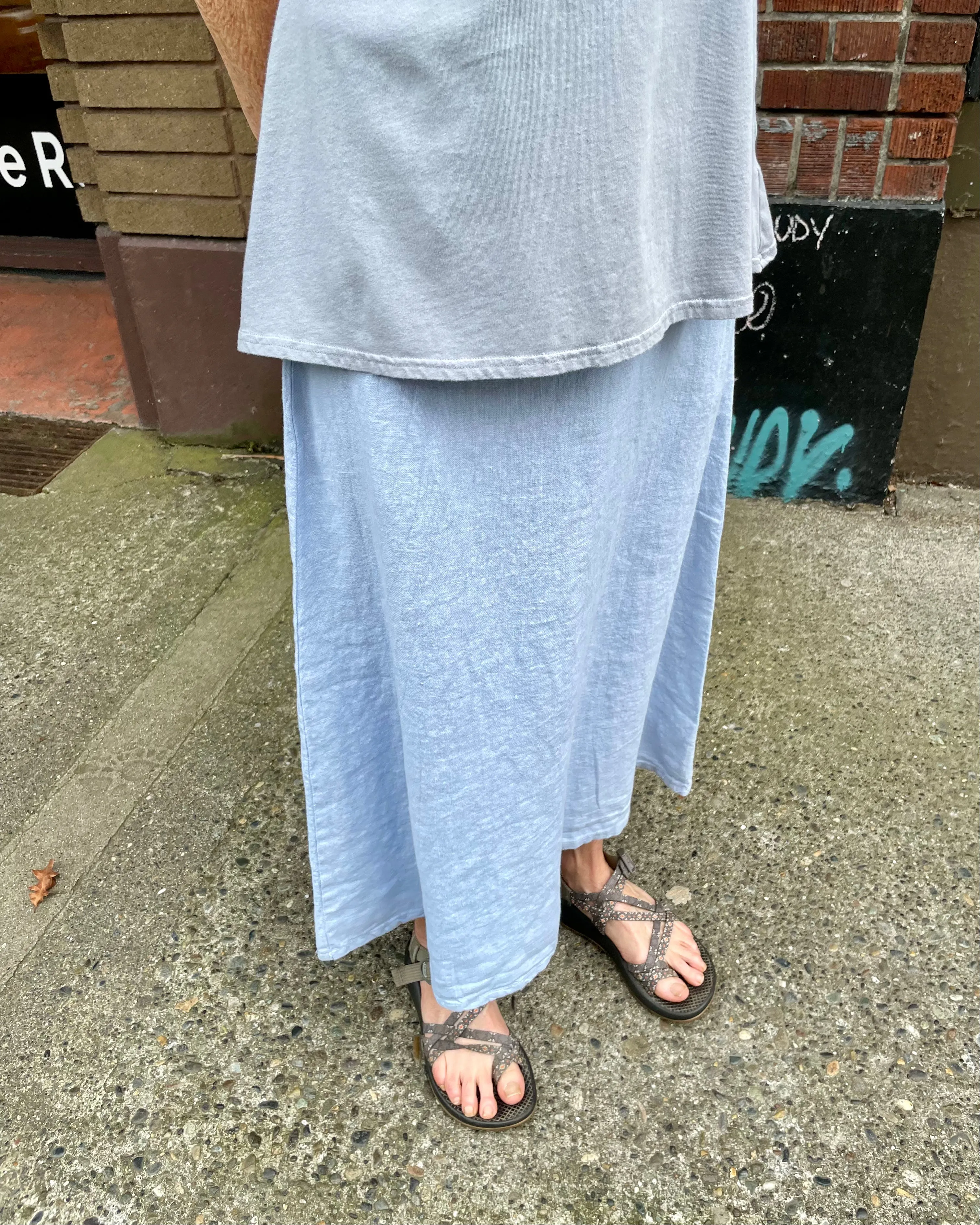 Linen Midi Skirt