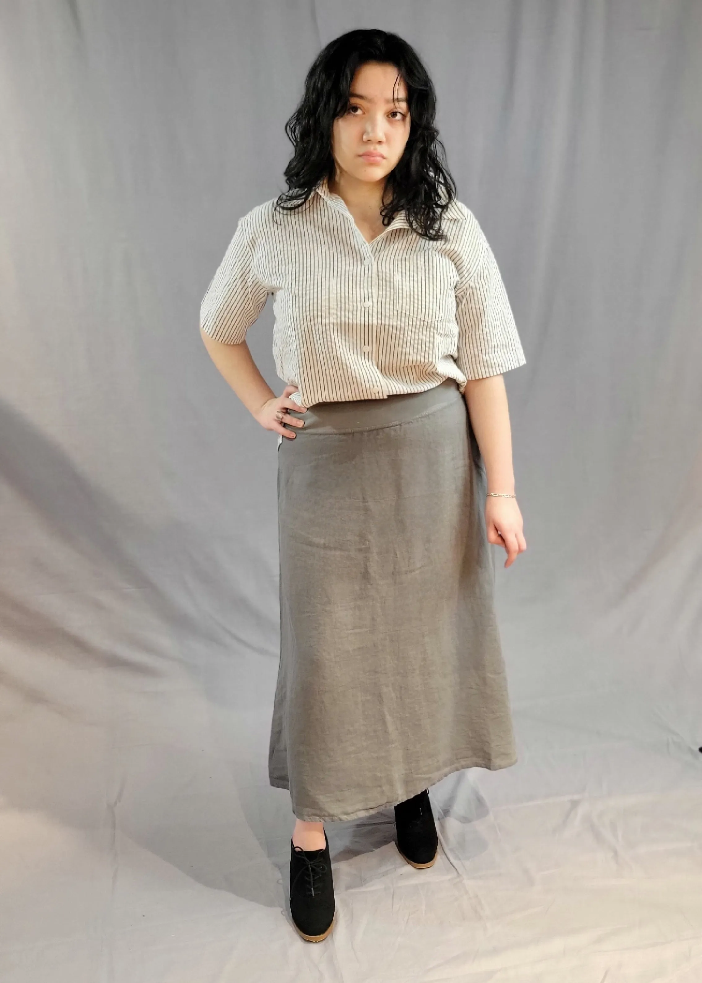 Linen Midi Skirt