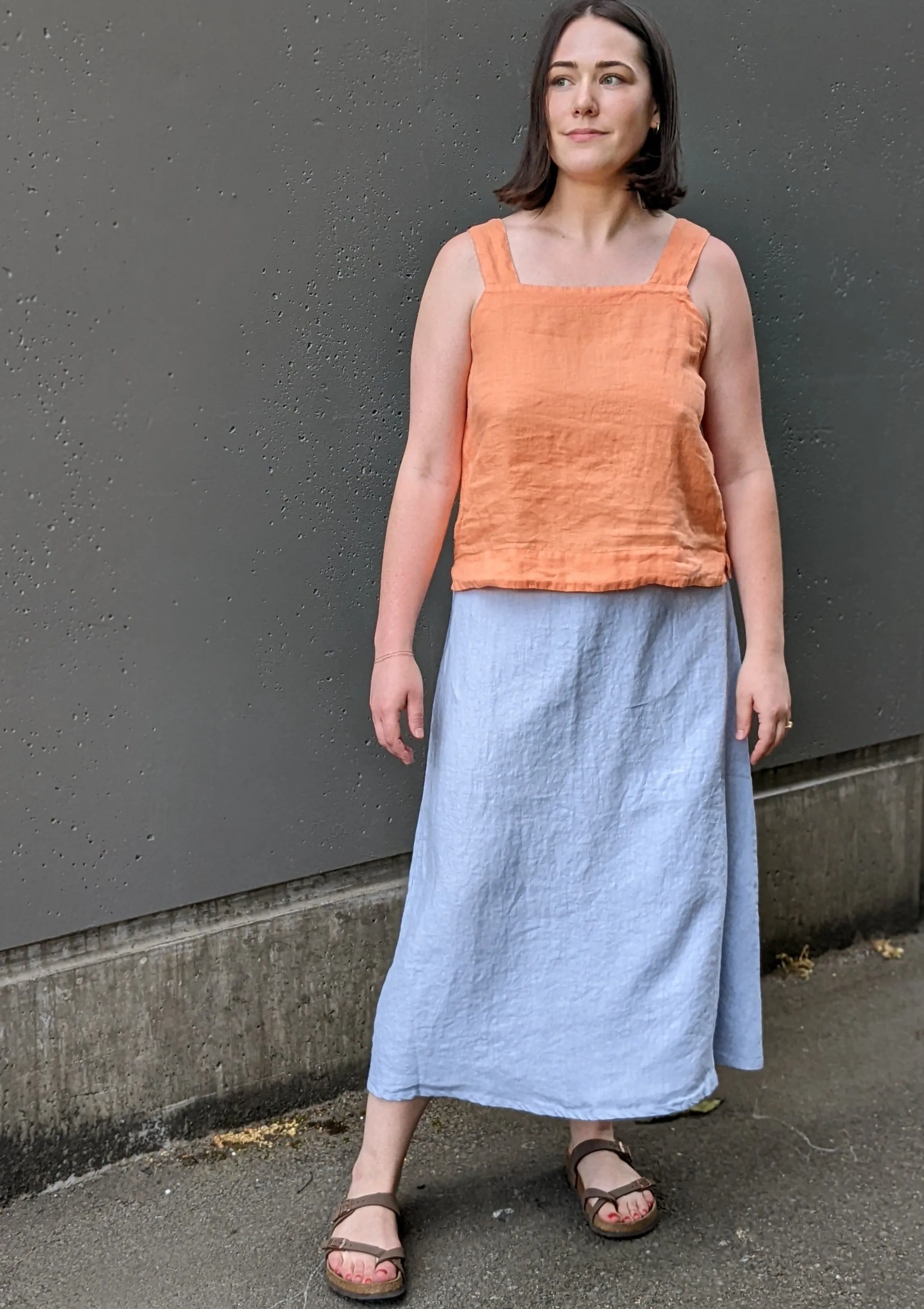 Linen Midi Skirt