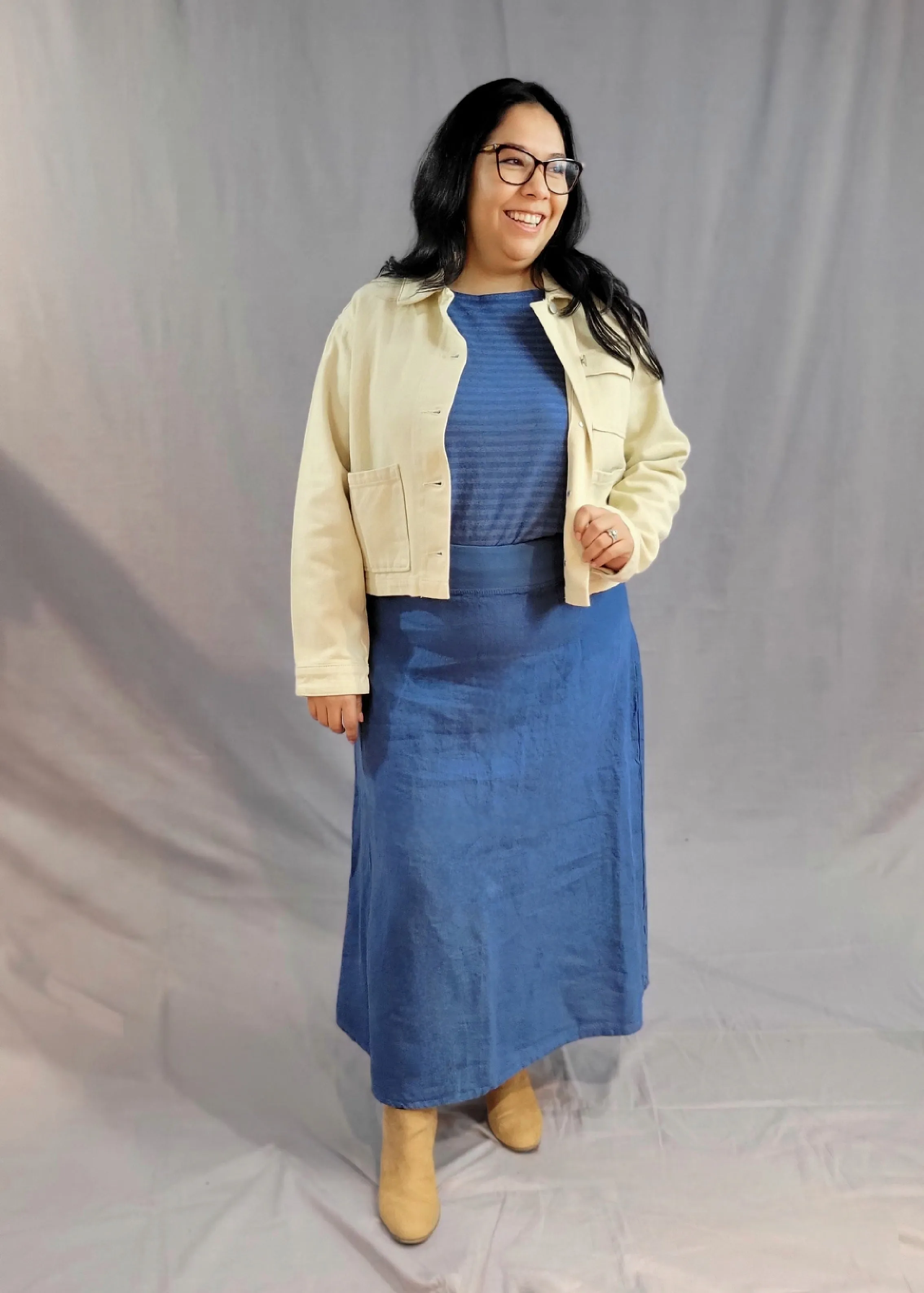 Linen Midi Skirt