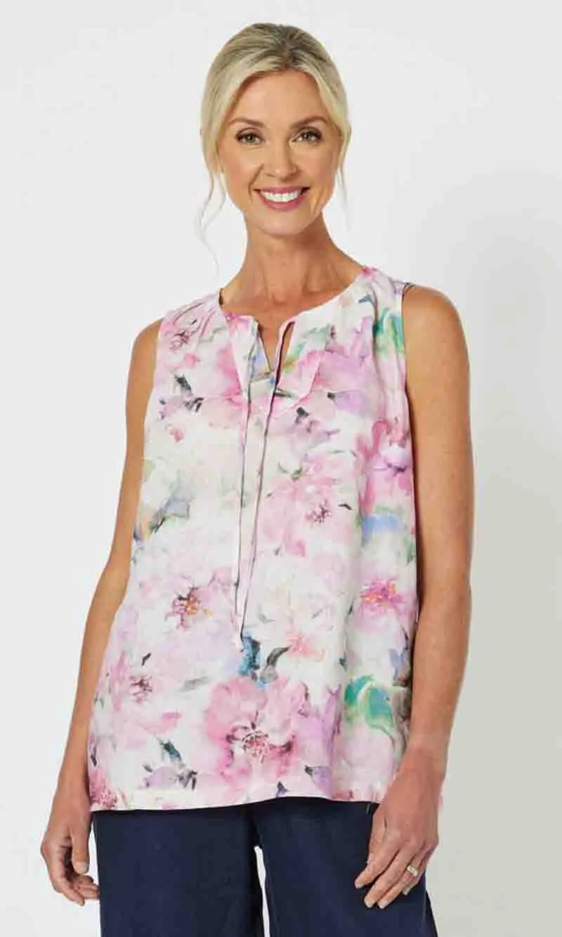 Linen Tank Top Rosebay