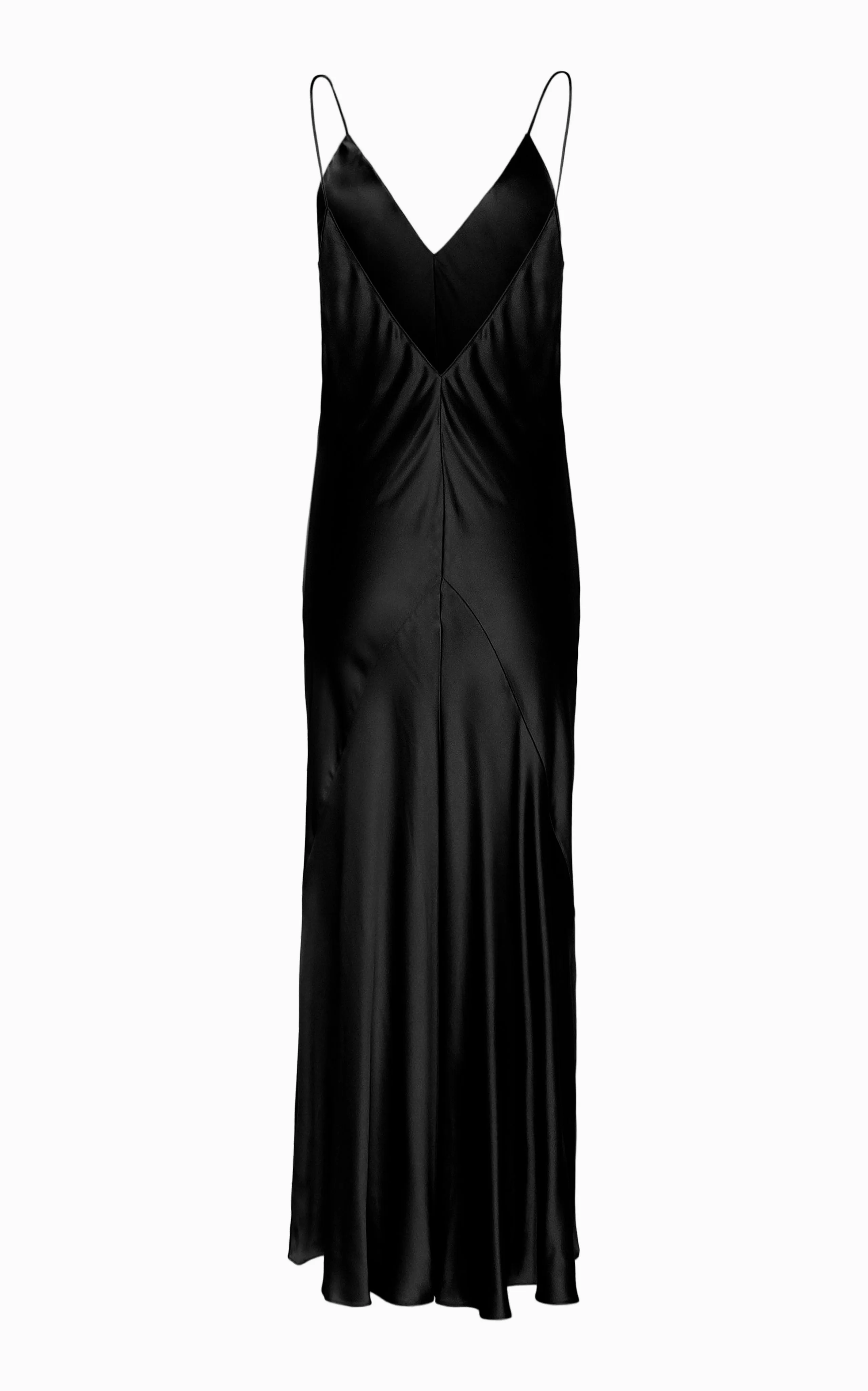 Liquid Bias Slip Dress | Black