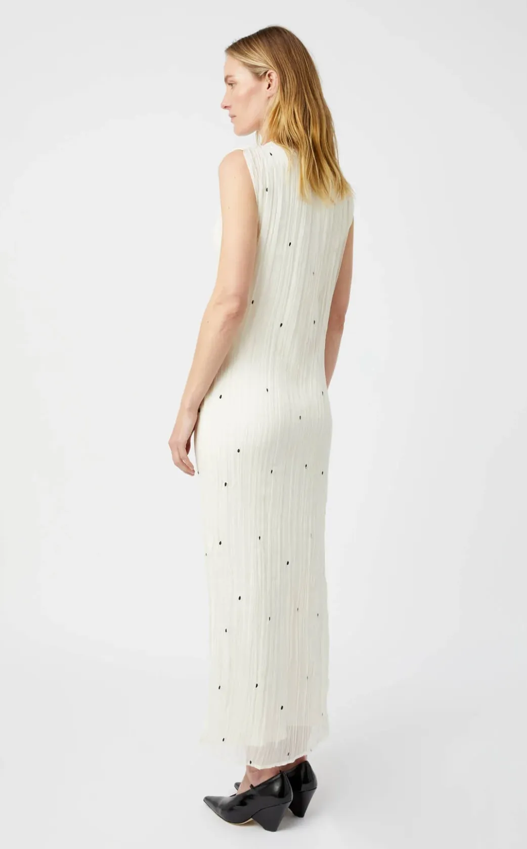 LOREN TWISTED MIDI DRESS - LEMON MILK