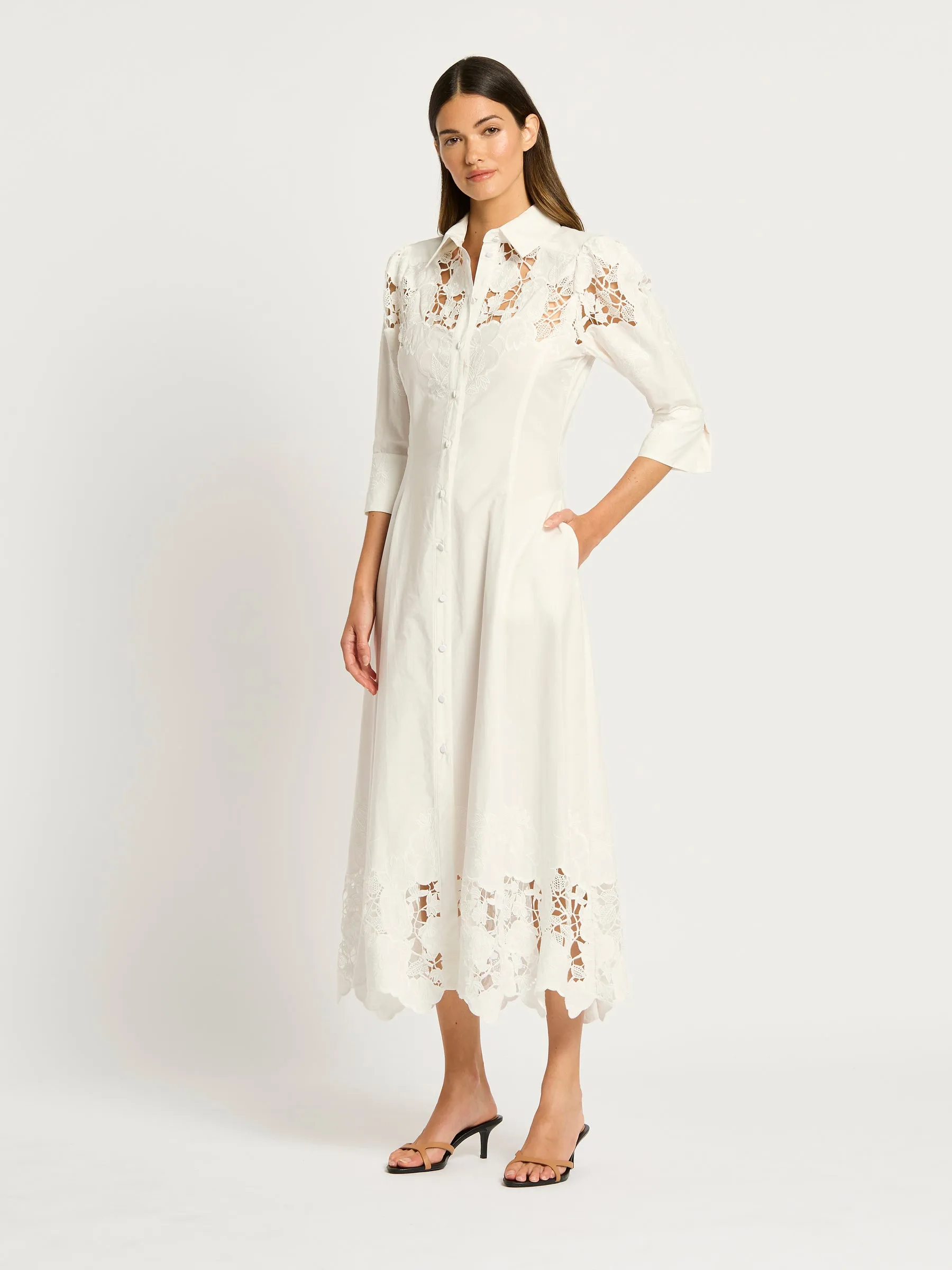 Lyla Shirt Dress - White