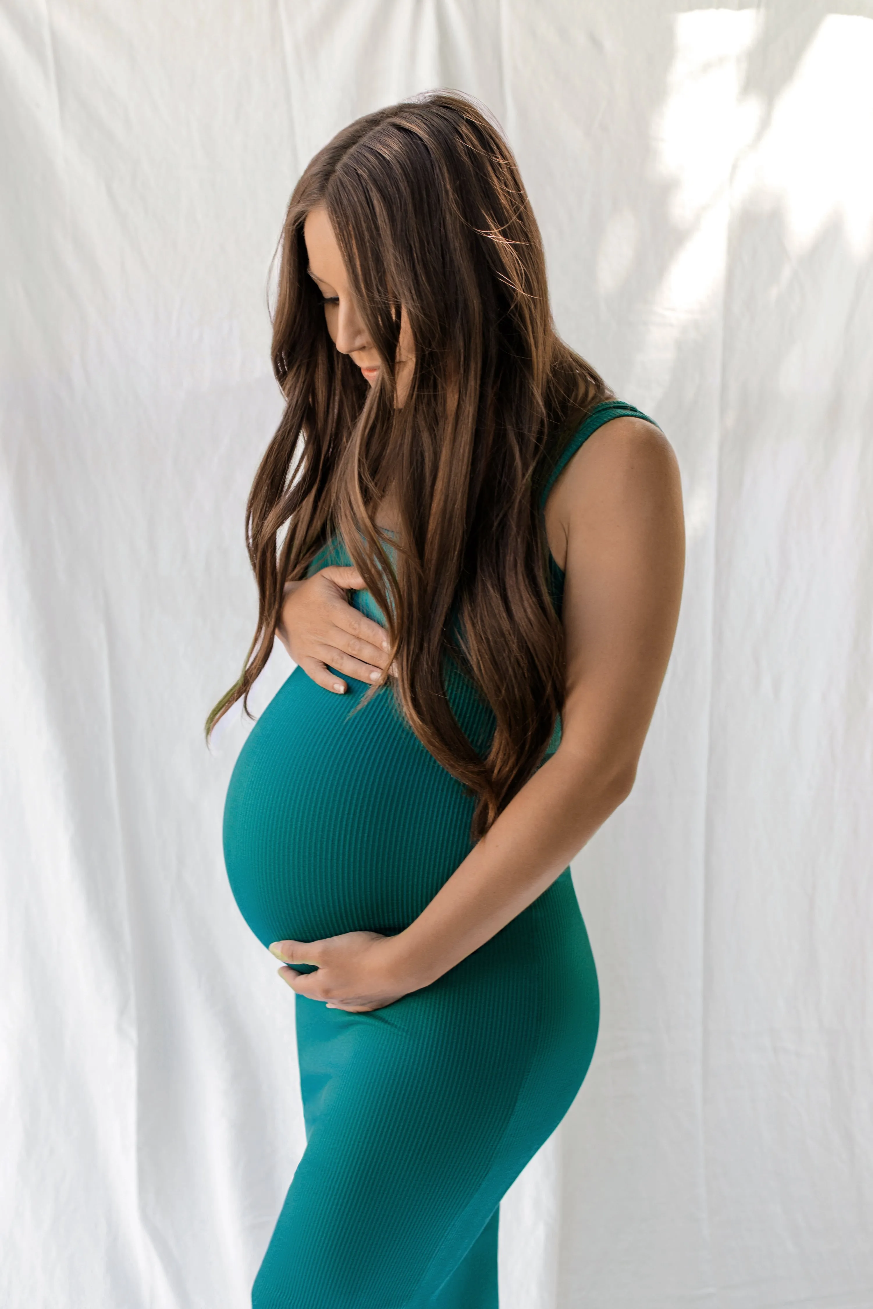 Maternity Ribbed Midi Dress