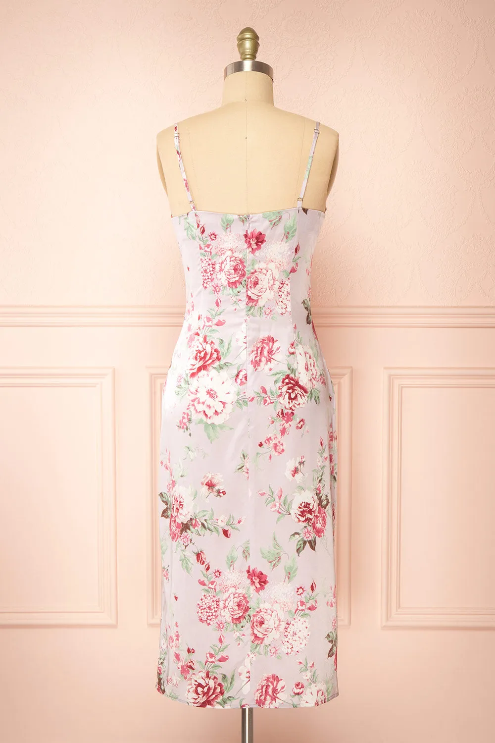 Mauvali | Cowl Neck Floral Midi Dress