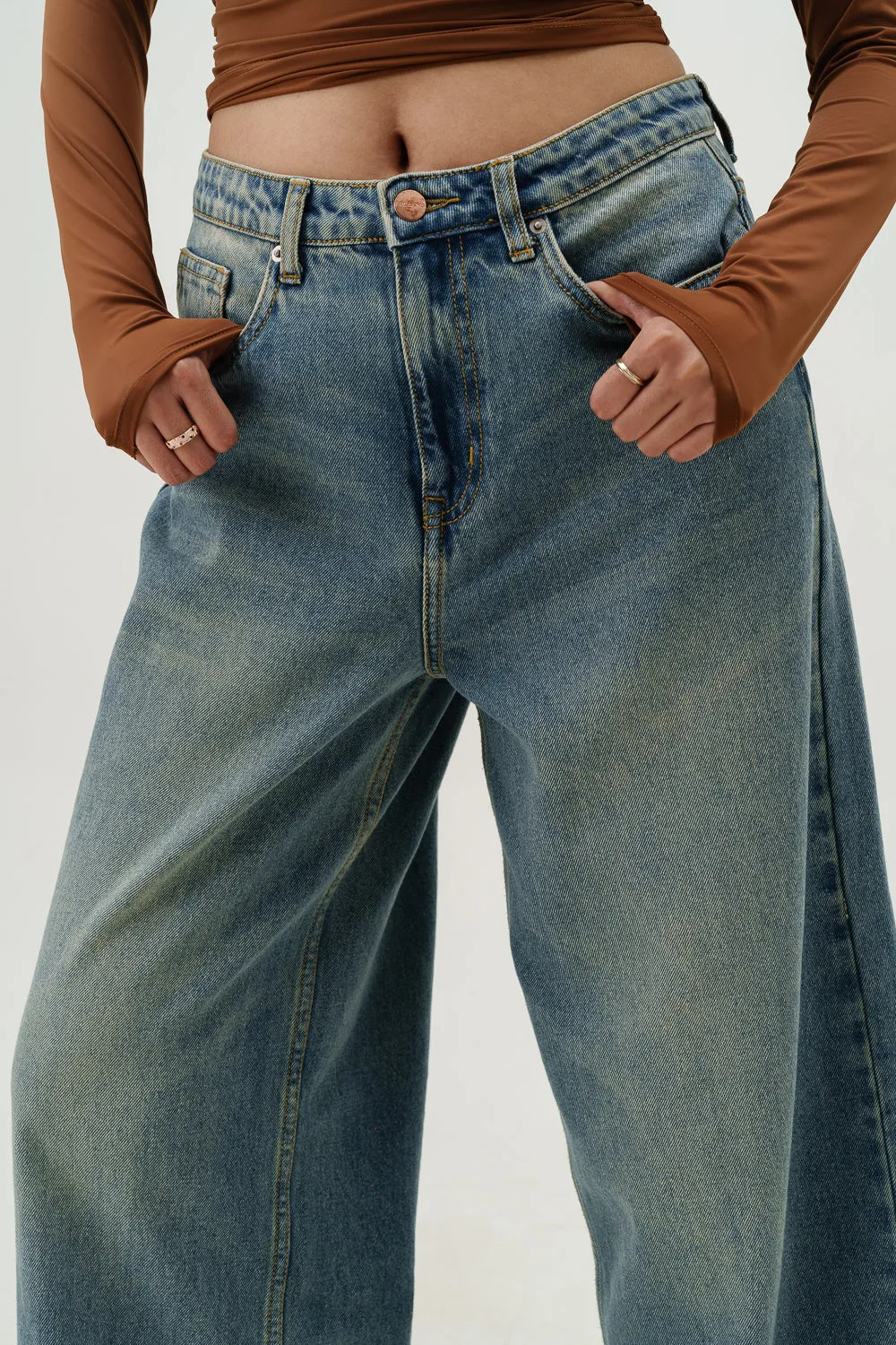 Mellow Indigo Super Wide Flare Jeans