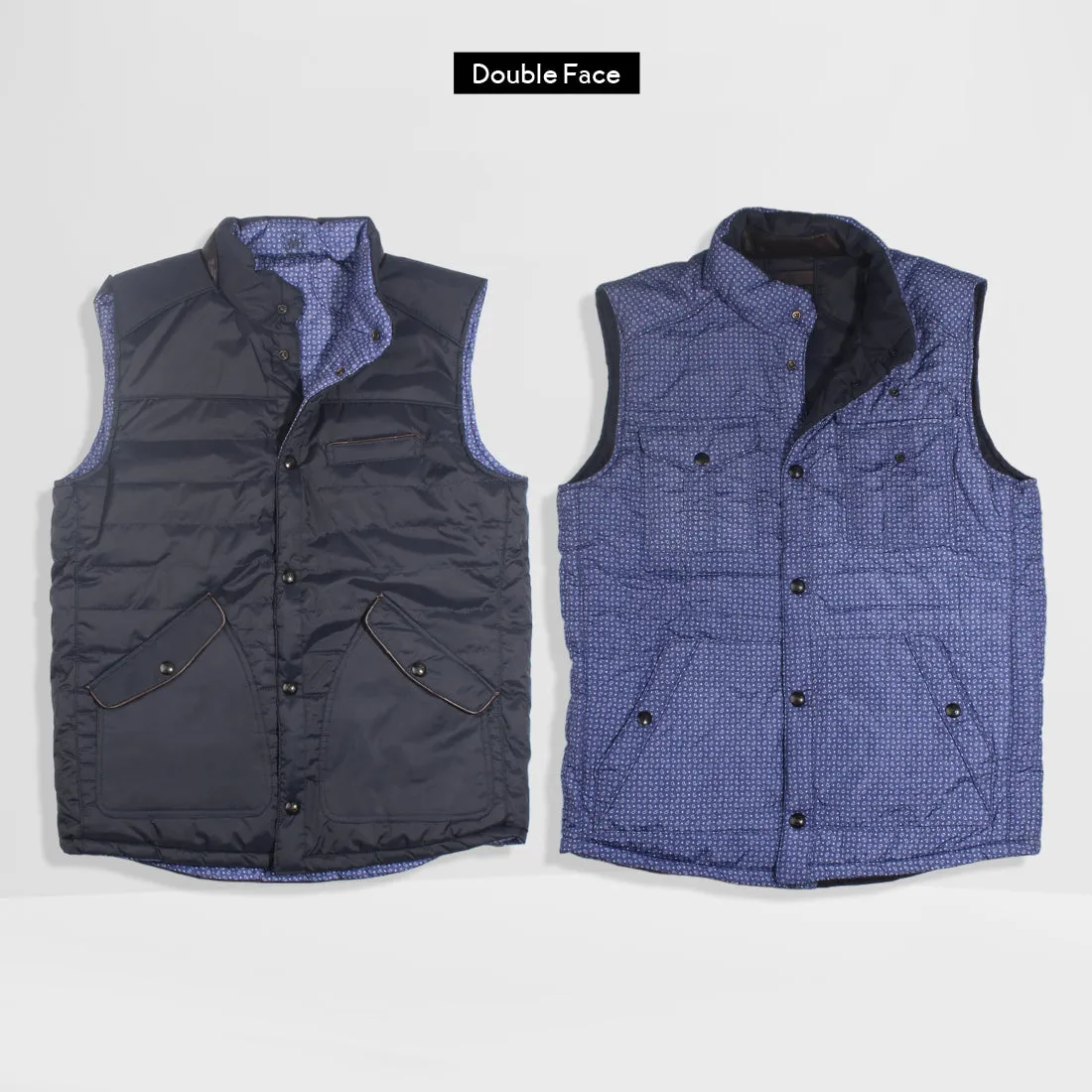 Men Double face  Warm winter vest -8691