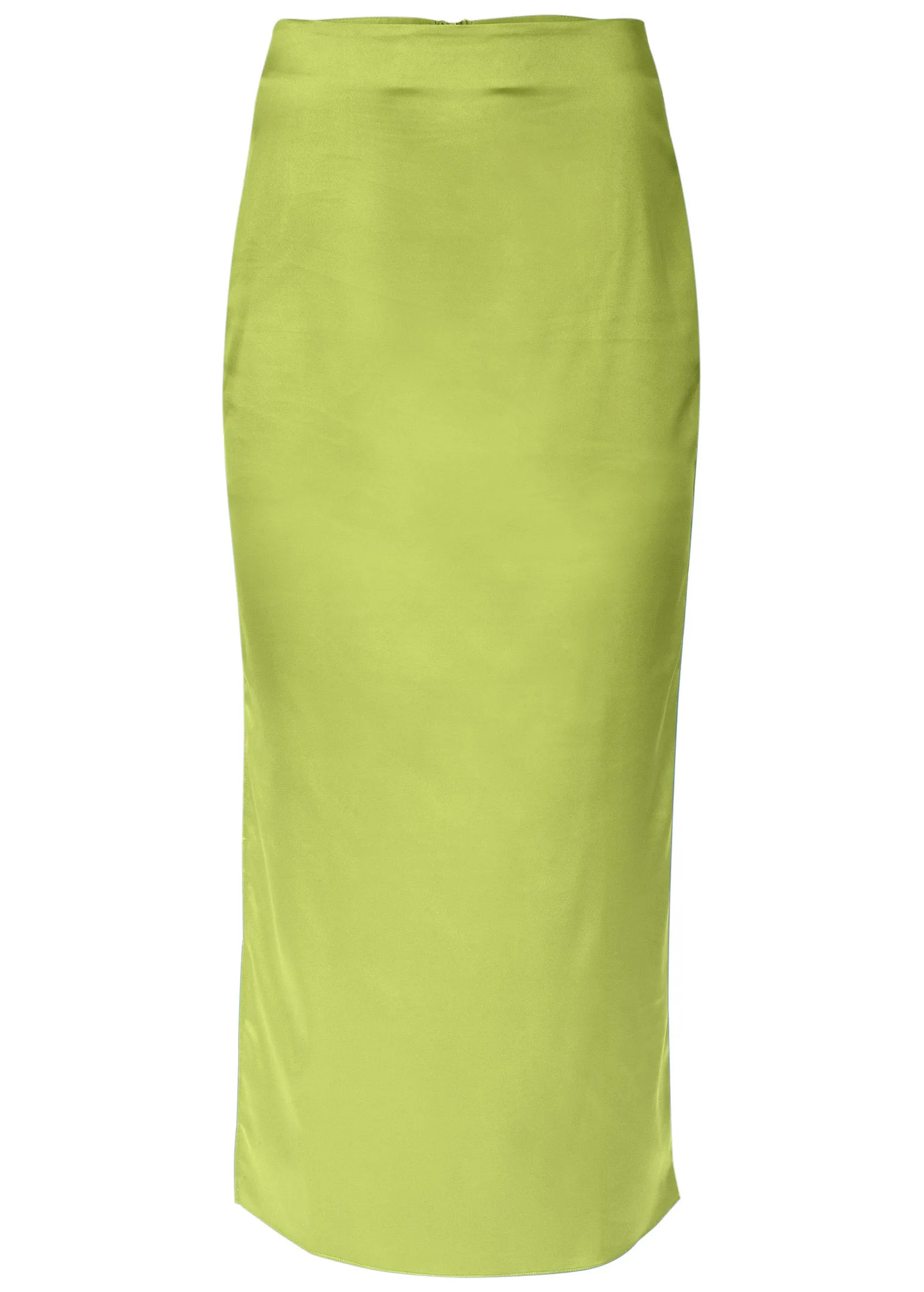 Midi Slip Skirt - Lime