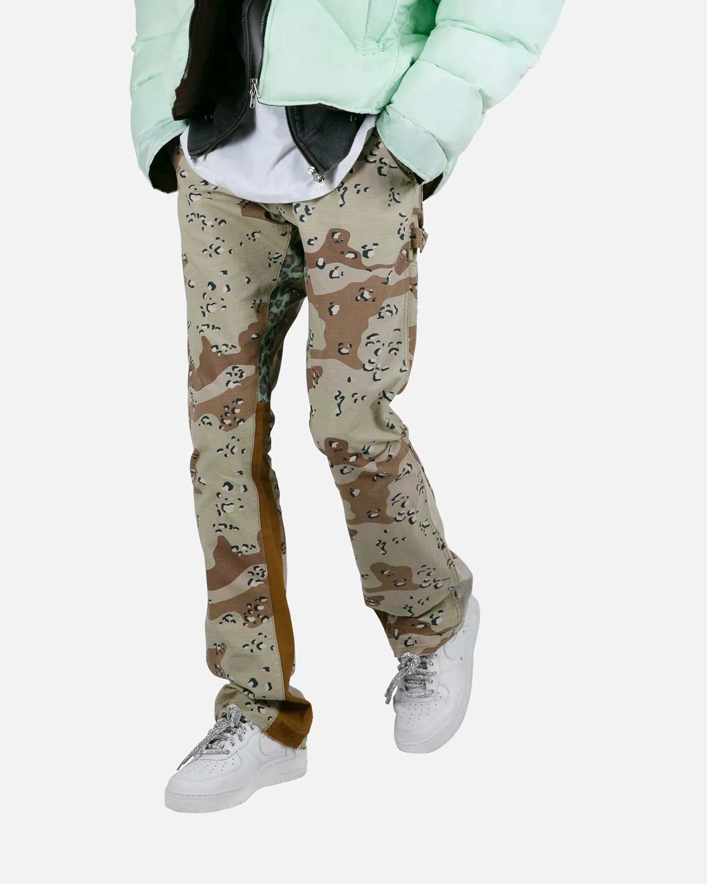 MNML B493 Flare Denim Pants Camo