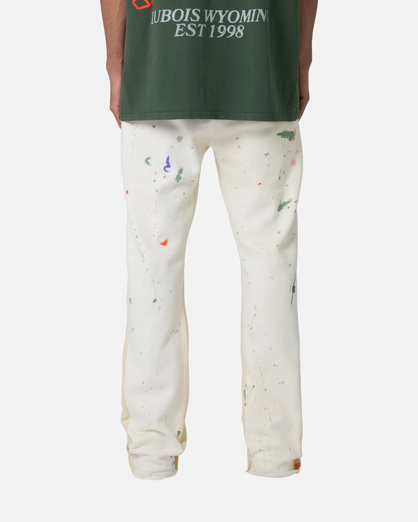 MNML Contrast Bootcut Sweatpants Off White