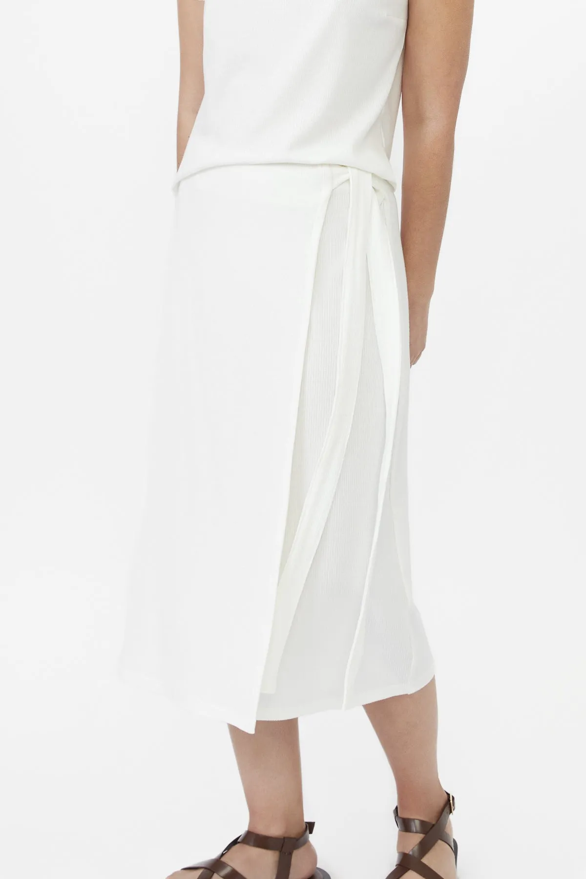 Modal Rib Knit Wrap Skirt