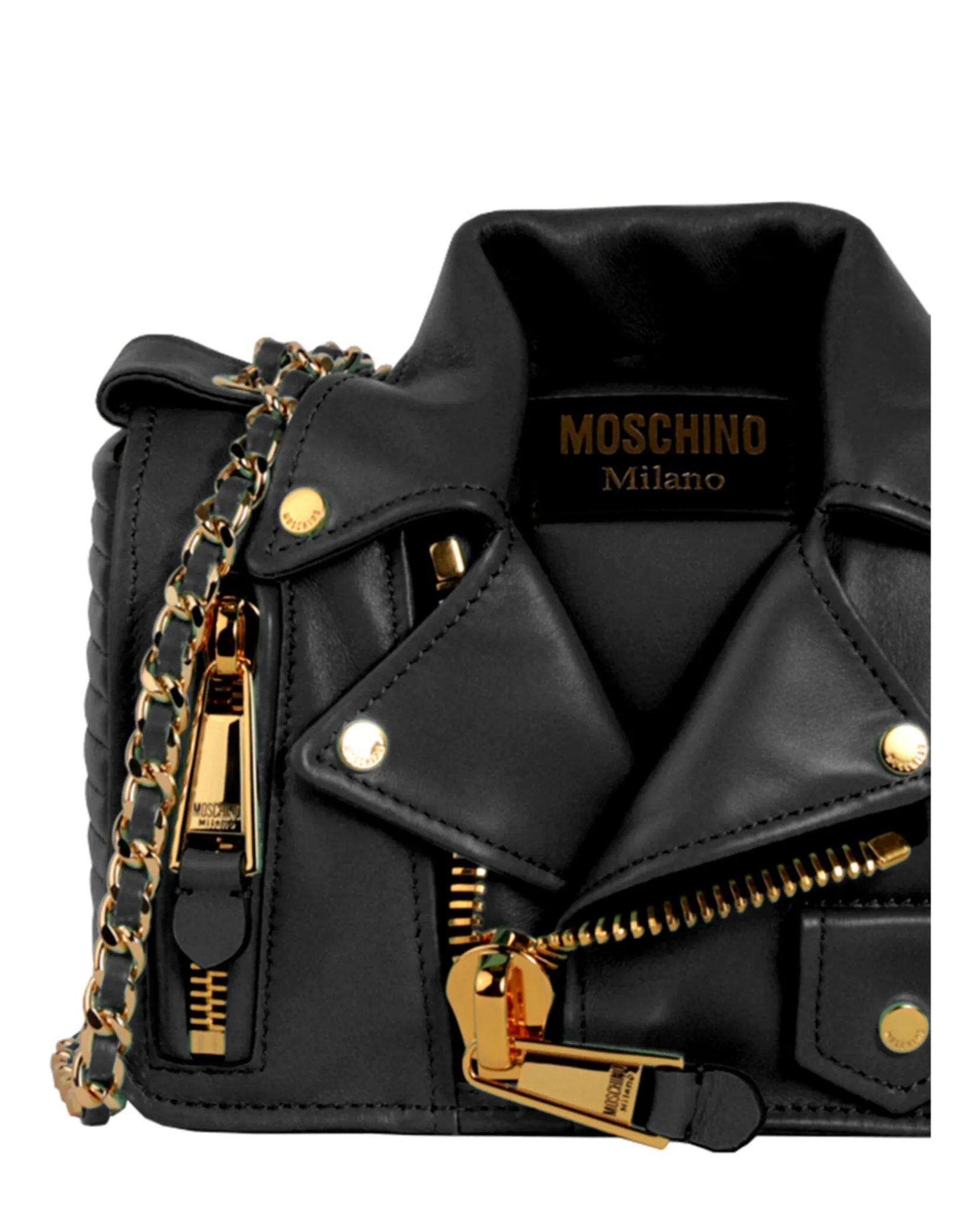 Moschino Leather Jacket Shoulder Bag