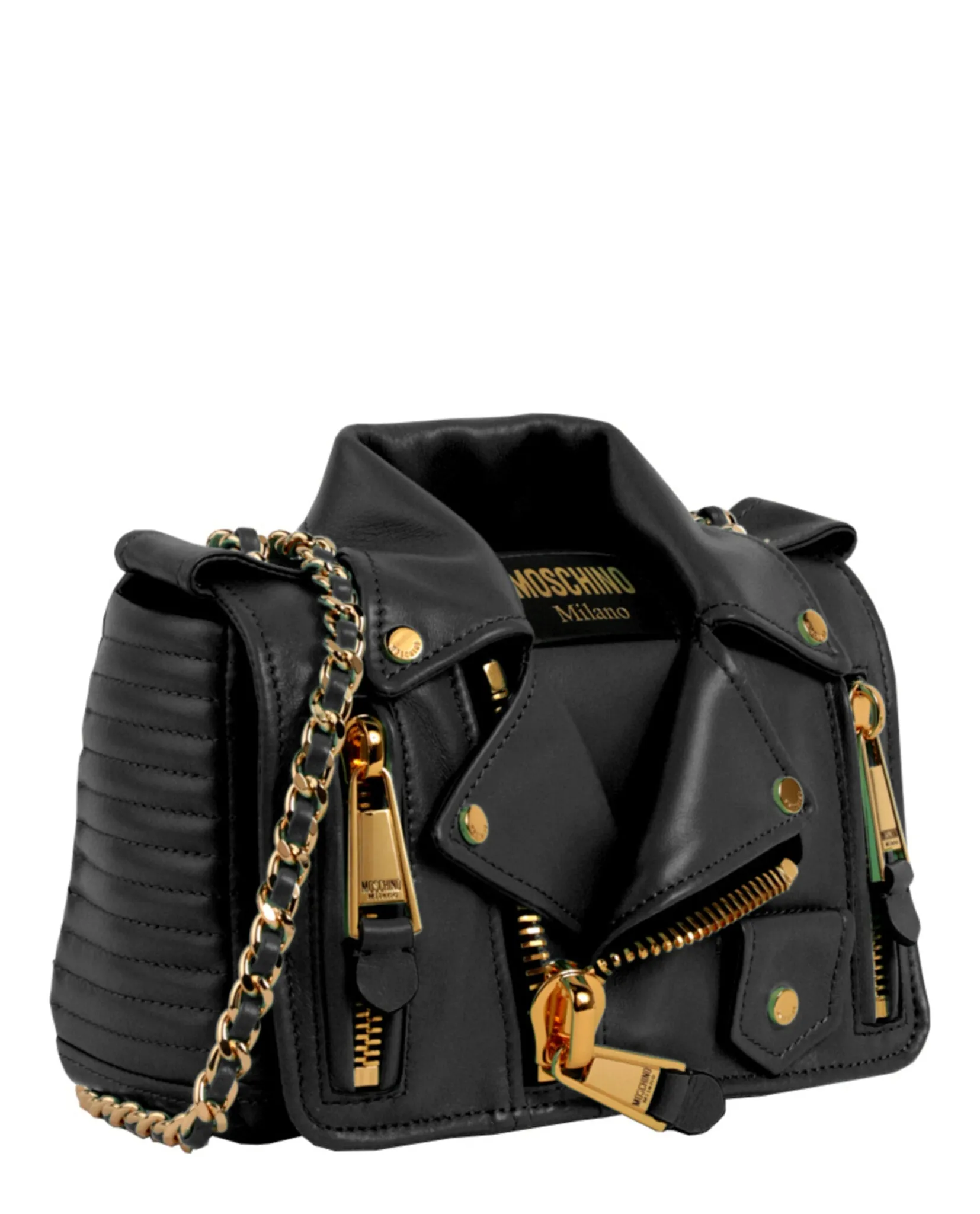 Moschino Leather Jacket Shoulder Bag