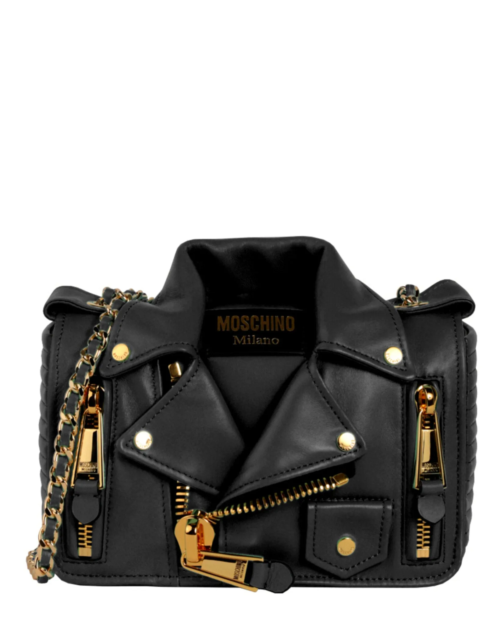 Moschino Leather Jacket Shoulder Bag