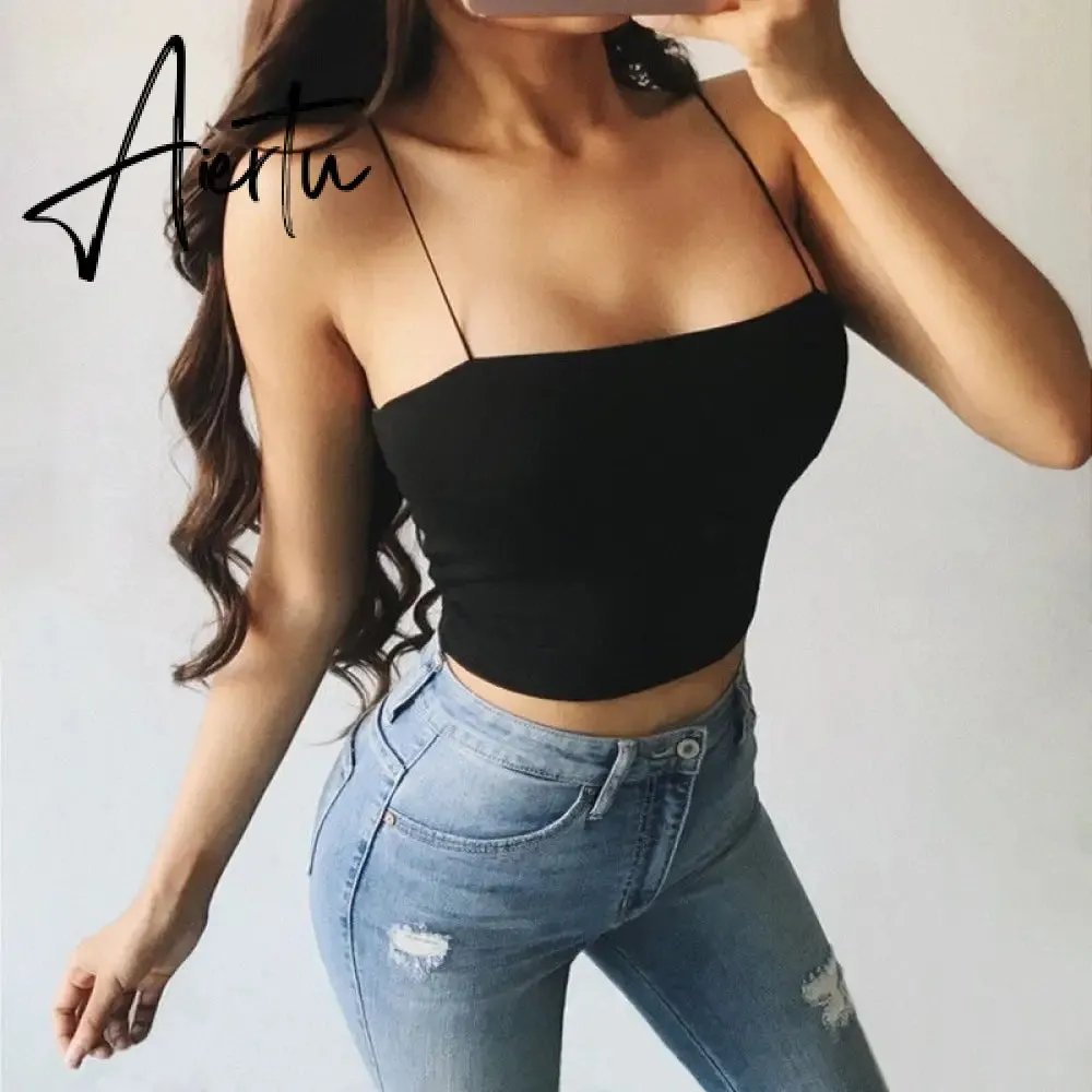 New Summer Fashion Tank Tops Solid Color Casual Short Sleeve Cami Tanks Women Crop Tops White O-neck Vest Funny Girls Tank Top