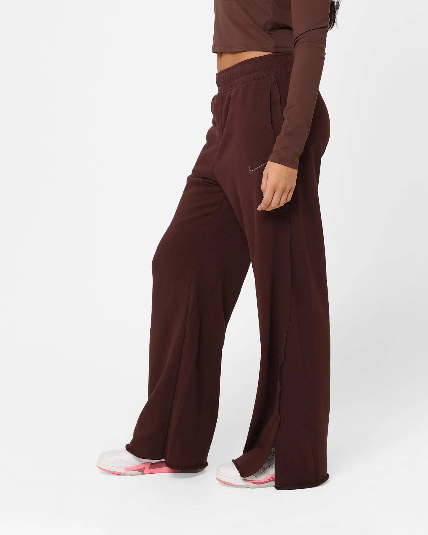 Nike Women's Sportswear Everyday Modern Wide Leg Pants Earth/Plum Eclipse