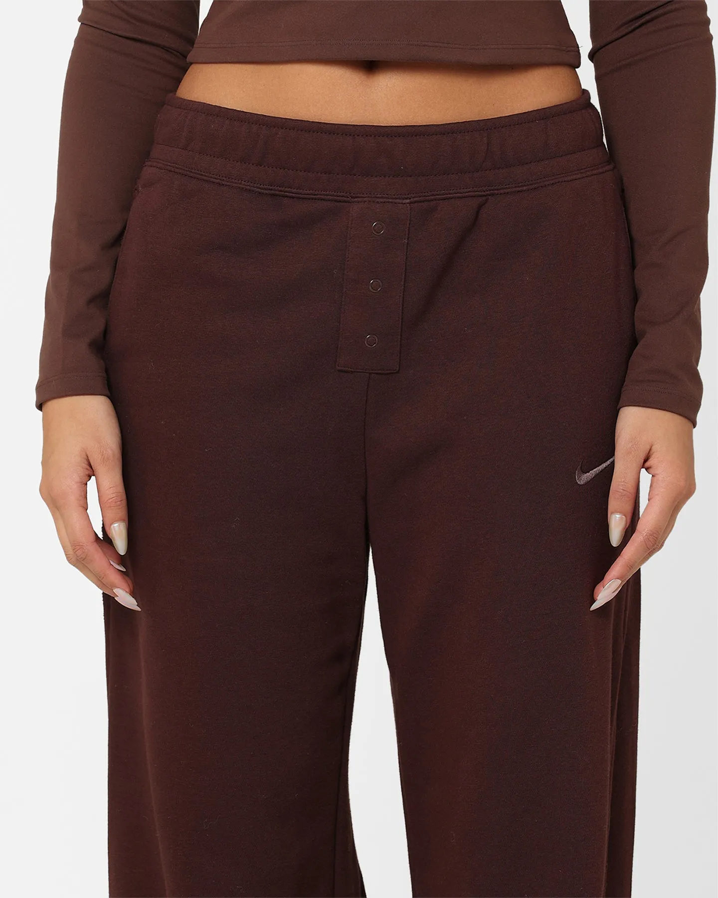 Nike Women's Sportswear Everyday Modern Wide Leg Pants Earth/Plum Eclipse