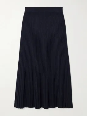 Nillie ribbed cashmere midi skirt