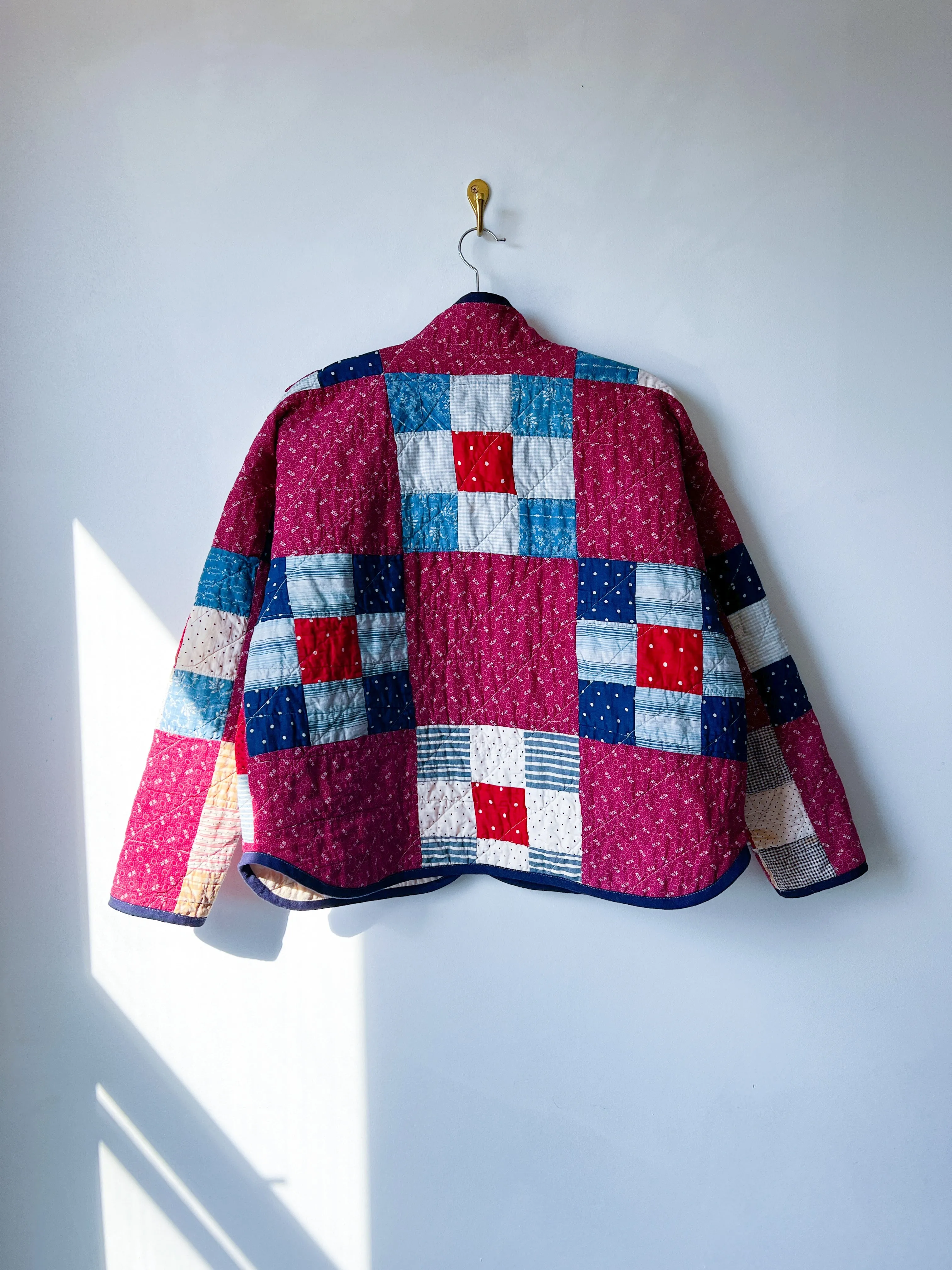 One-of-a-Kind: Nine Patch Flora Jacket (L)