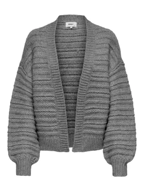 Onlnala Life Wool Ls Open Cardigan - Grijs Dessin