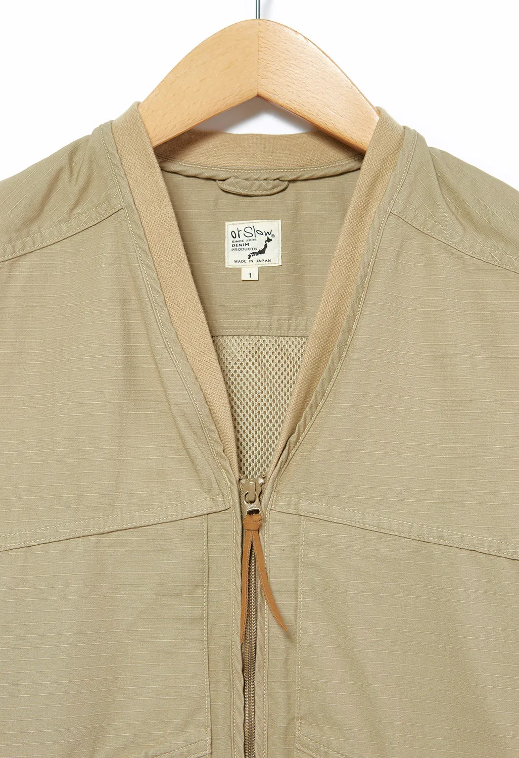 orSlow Men's Utility Vest - Beige