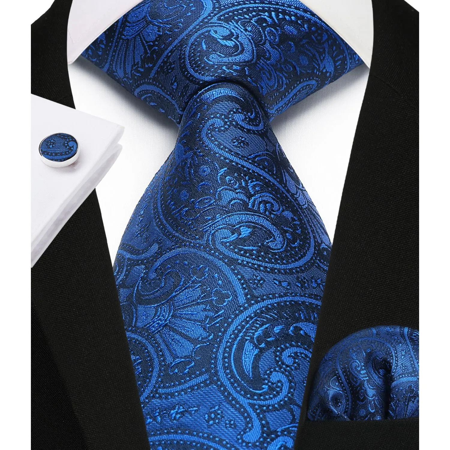 Paisley 4pc Suit Vest Set - ROYAL BLUE