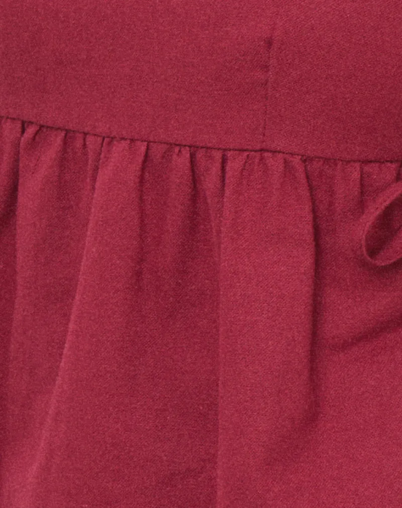 Palsi Tie Side Top in Burgundy