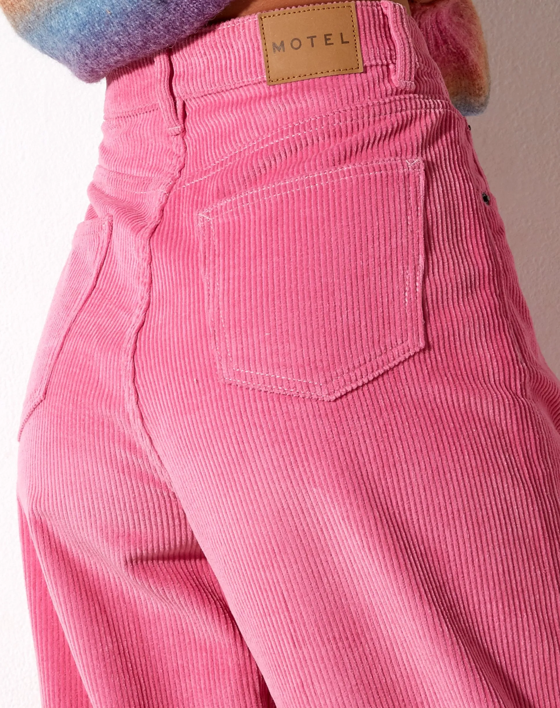 Parallel Trouser in Cord Bubblegum Pink