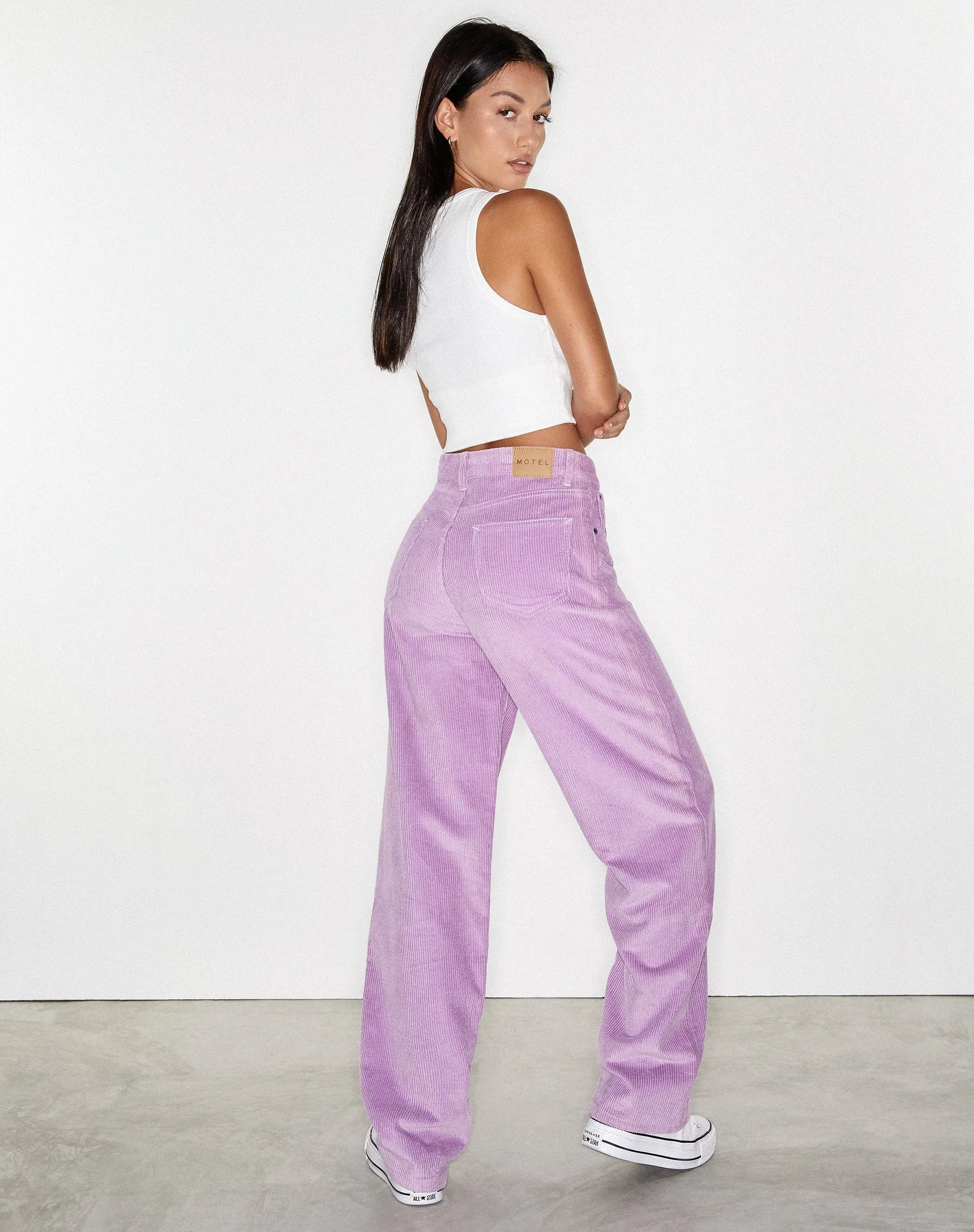 Parallel Trouser in Cord Lilac