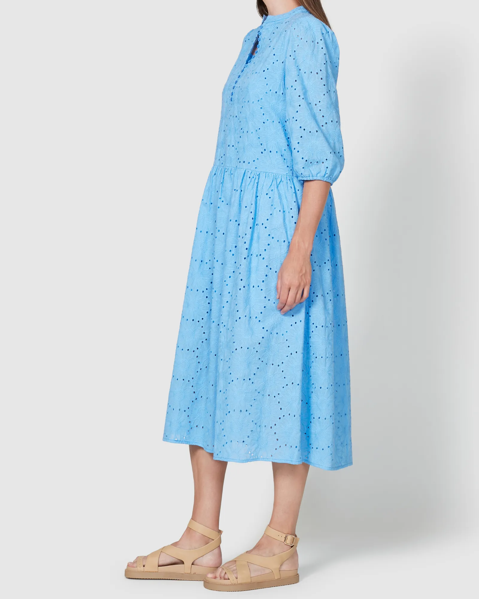 Paris Lace Dress - Cornflower