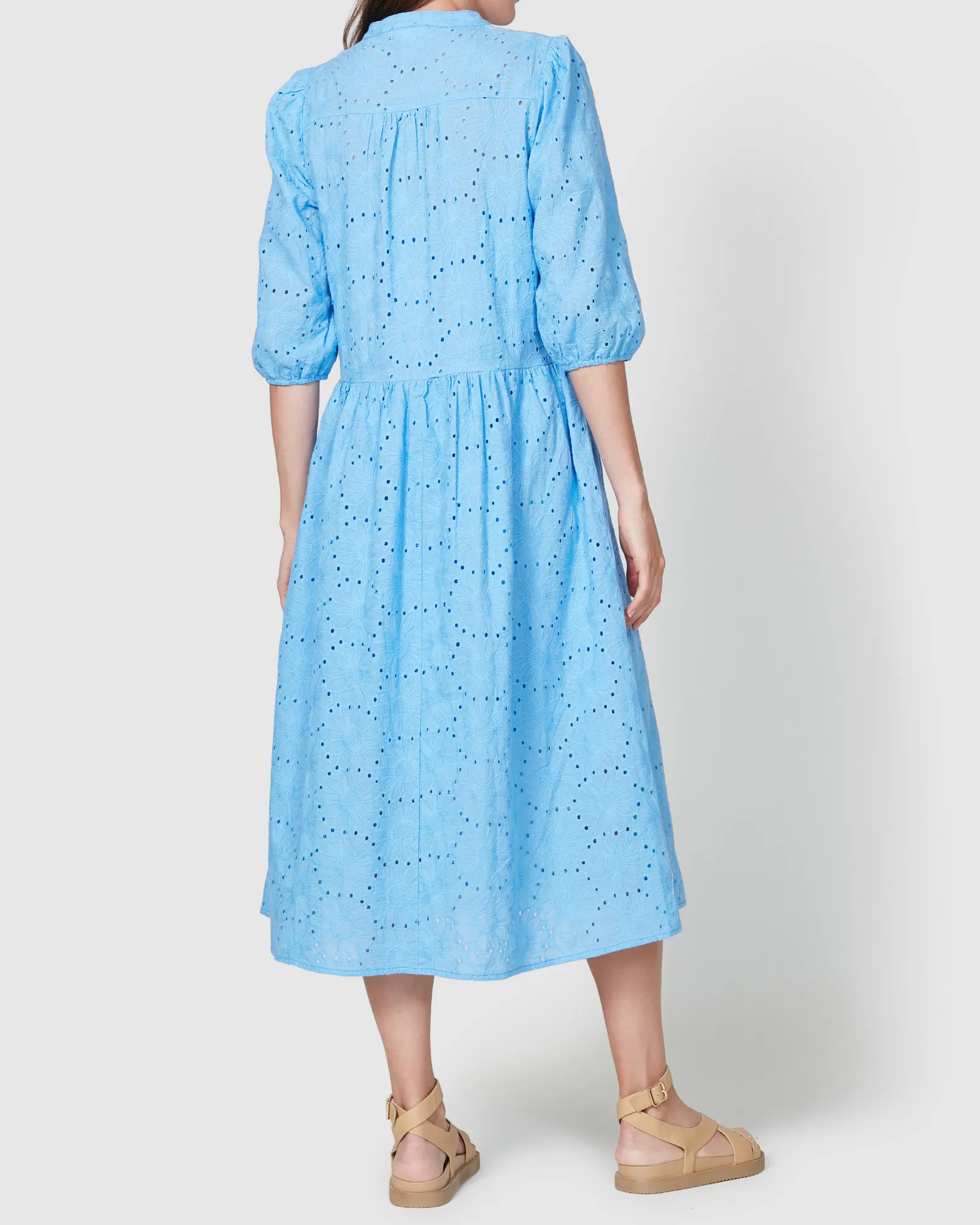 Paris Lace Dress - Cornflower