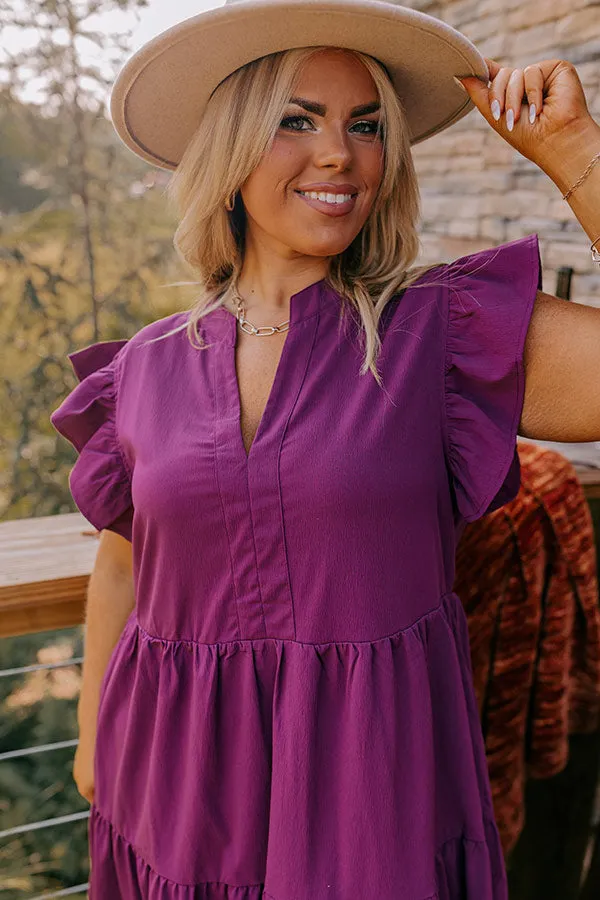 Parkside Pretty Midi In Royal Plum Curves