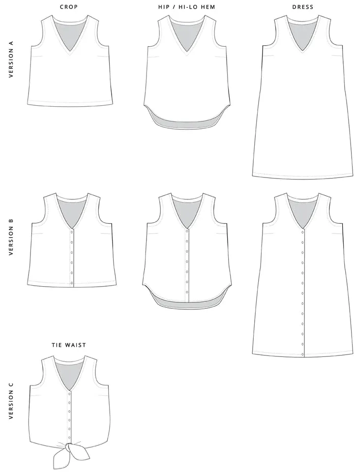 PDF Pattern - Hana Tank   Dress | Pattern Scout