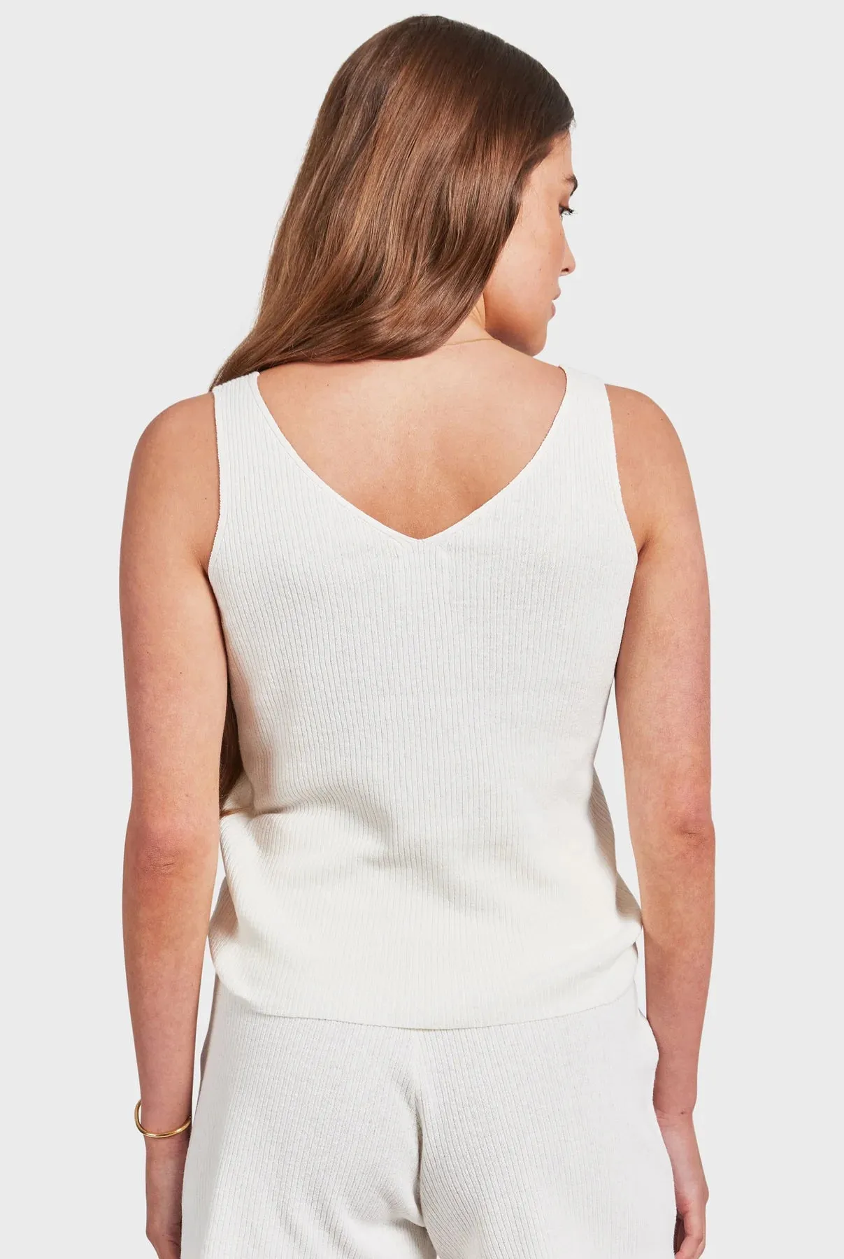 Peggy Knit Top in Off White