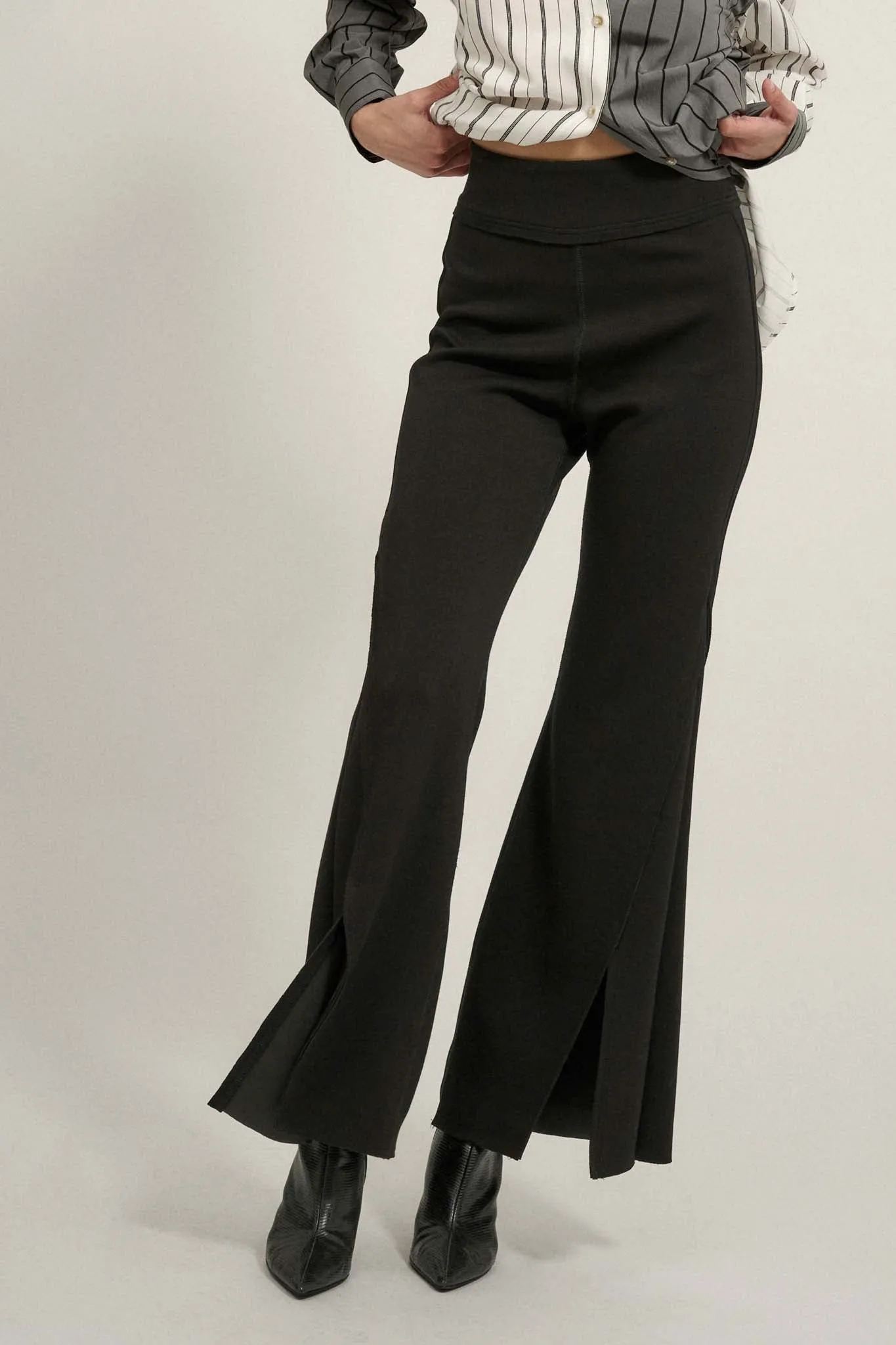 Premium Scuba Split-Leg Flare Pants