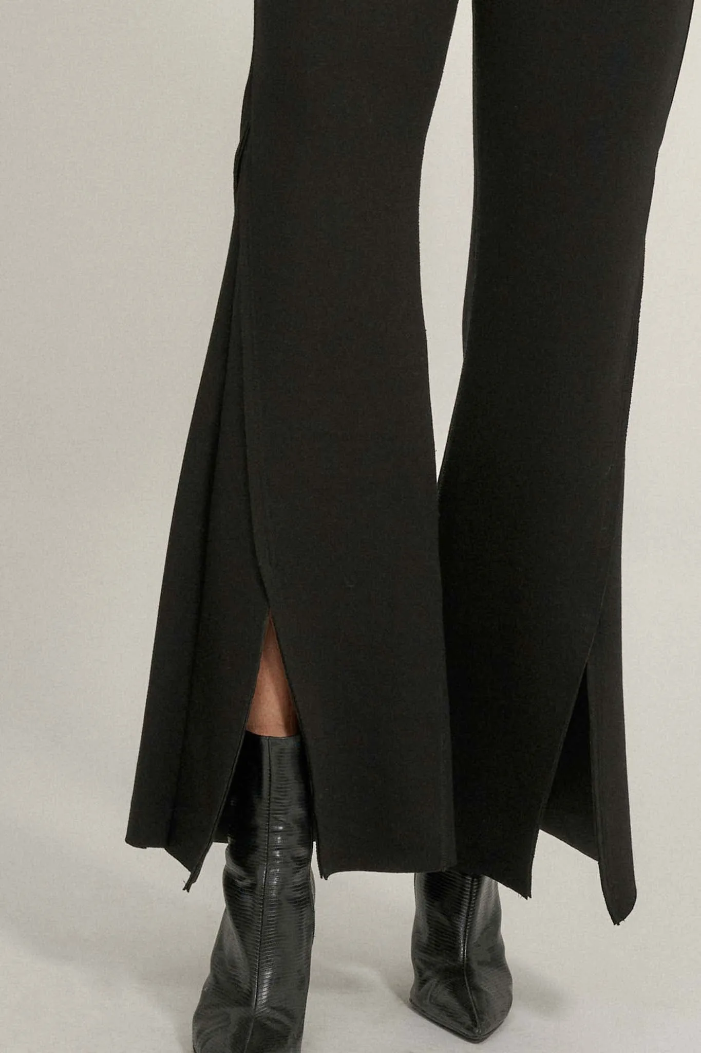 Premium Scuba Split-Leg Flare Pants