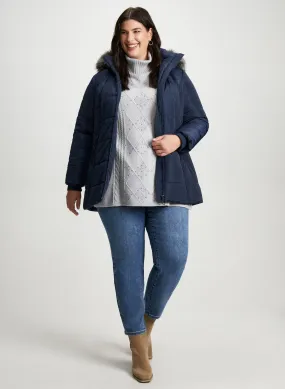 Quilted Coat & Slim Leg Jeans