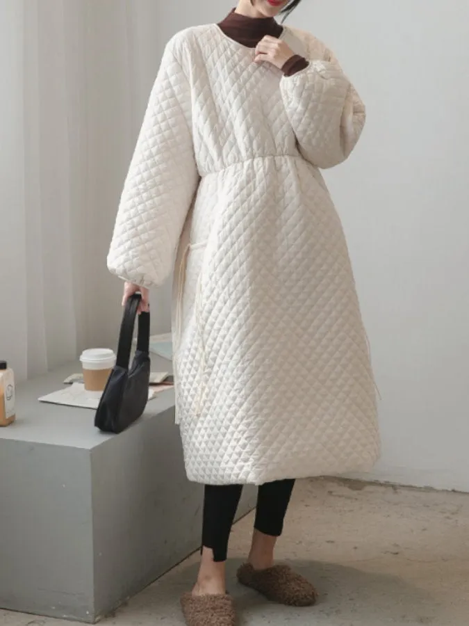 Quilted Pullover Coat HL3920